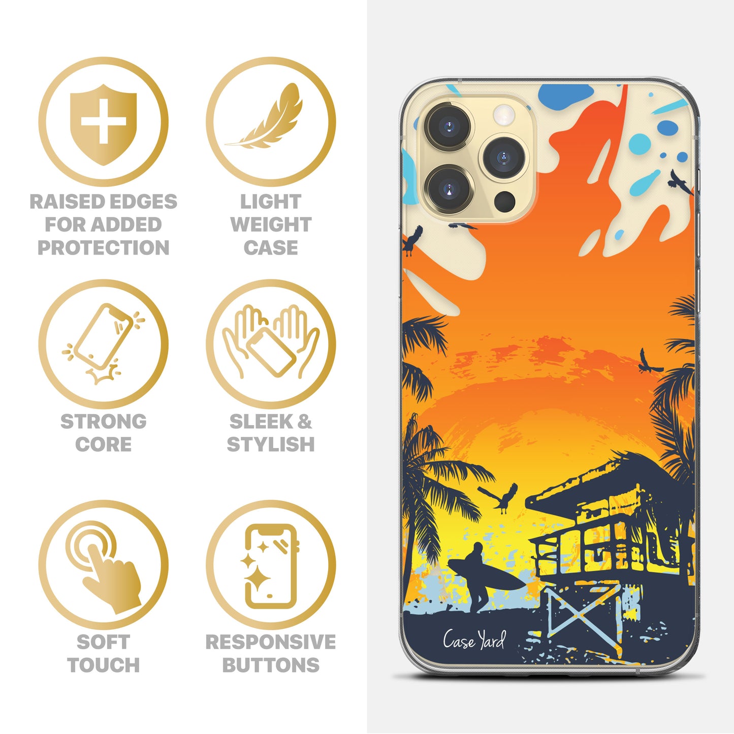 Lifeguard TPU Clear Phone Case for iPhone & Samsung Phones