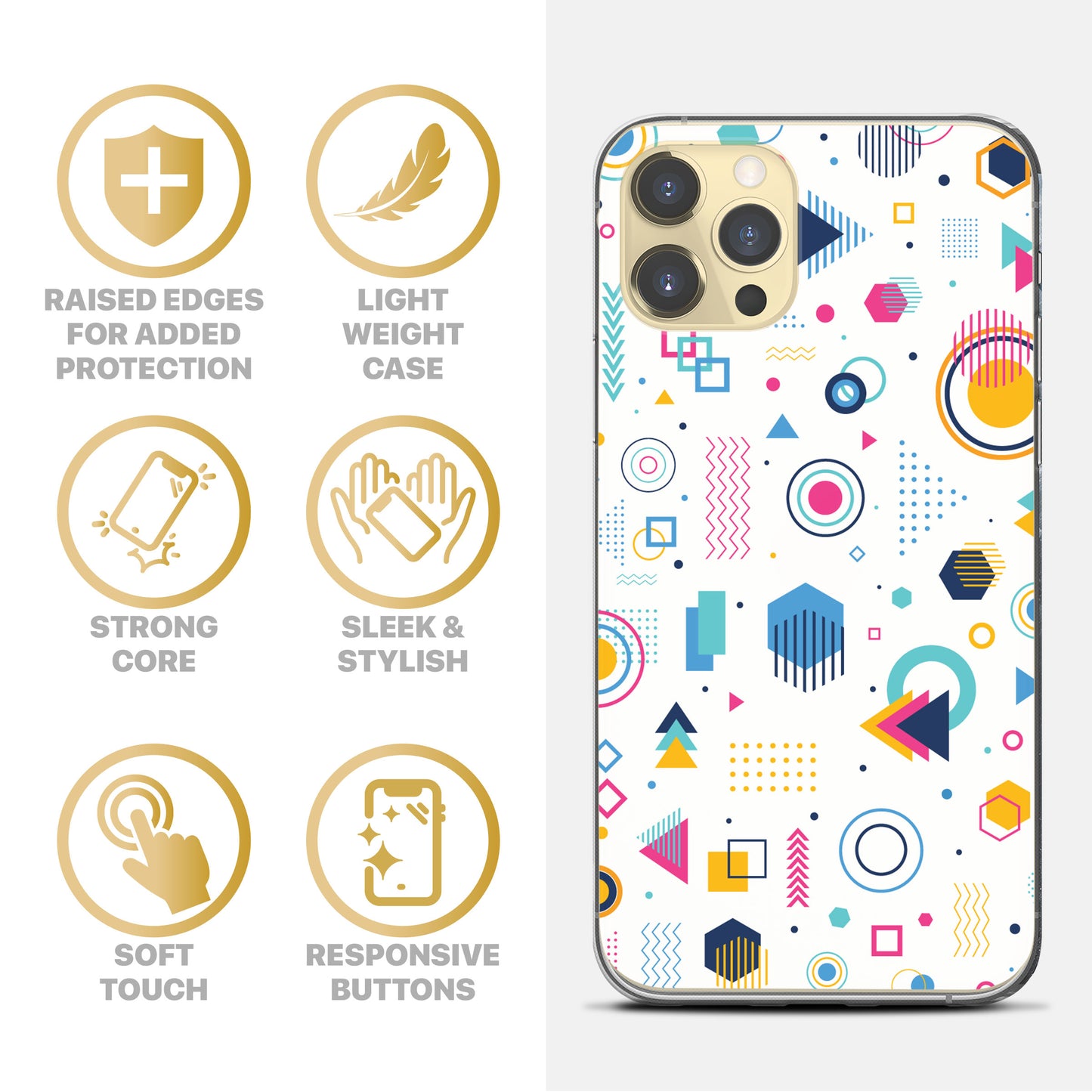 Geomac TPU Clear Phone Case for iPhone & Samsung Phones