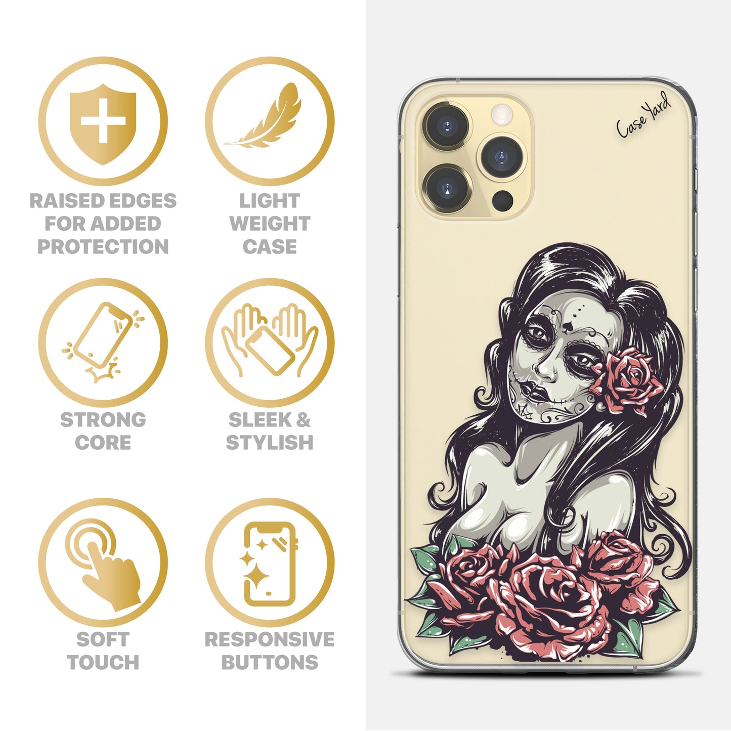 Chicas de los Muertos TPU Clear Phone Case for iPhone & Samsung Phones