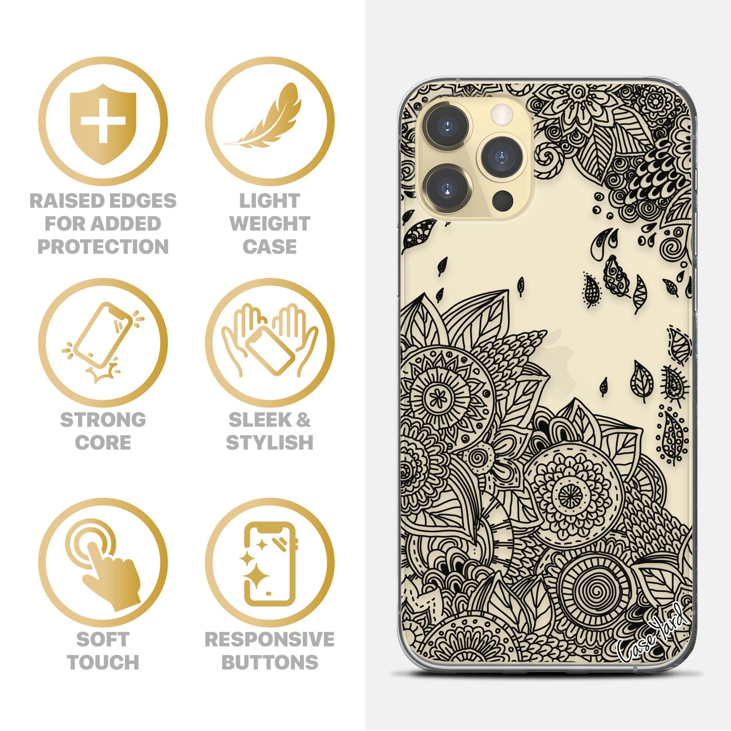 Wind Flower TPU Clear Phone Case for iPhone & Samsung Phones