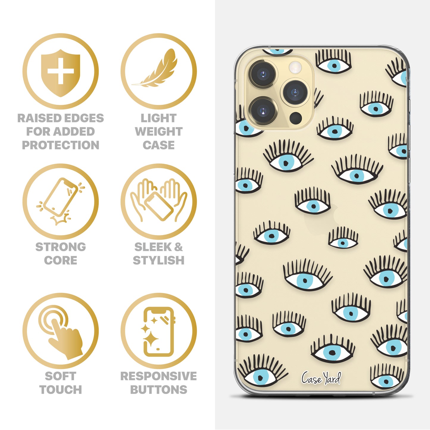 All Seeing Eyes TPU Clear Phone Case for iPhone & Samsung Phones