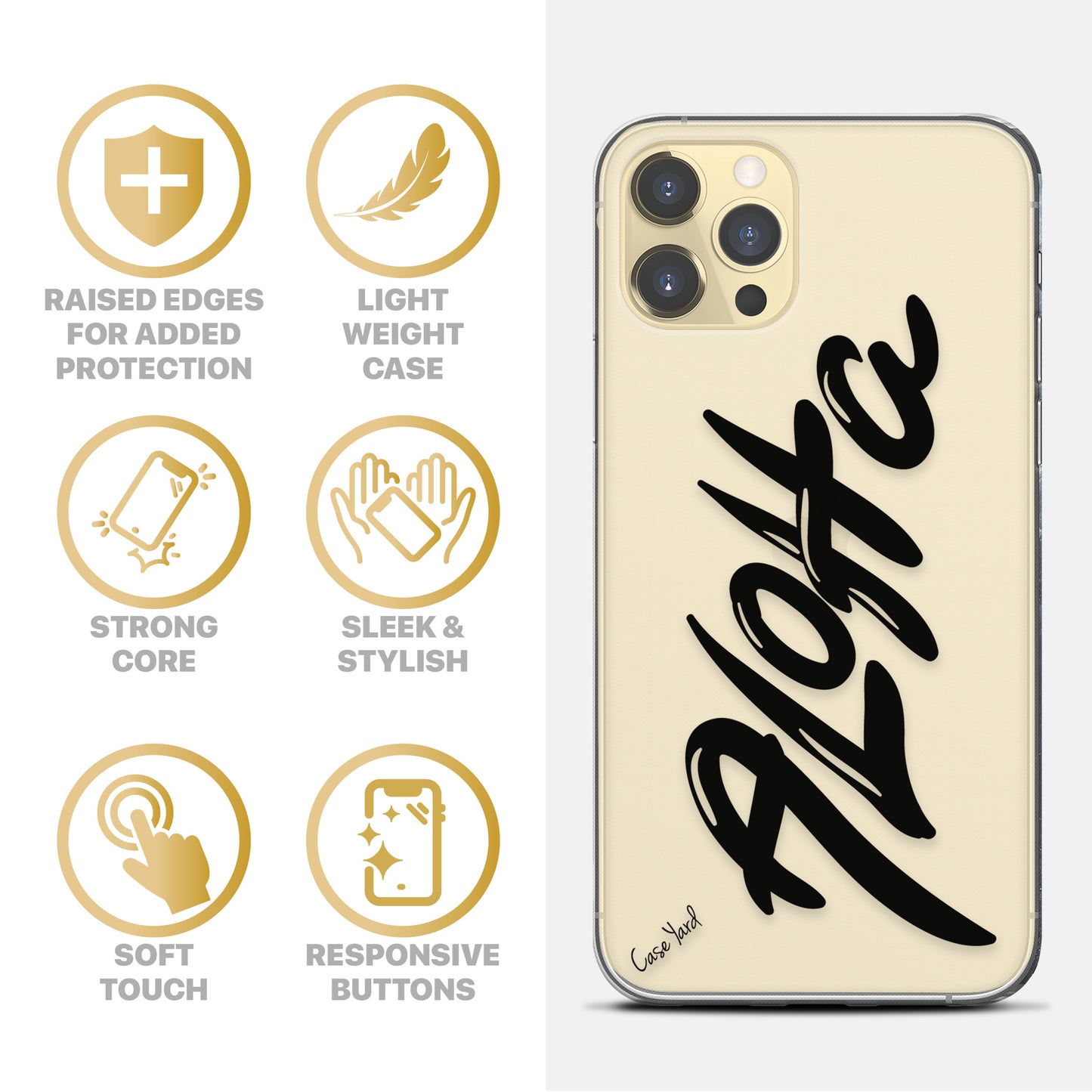 Aloha TPU Clear Phone Case for iPhone & Samsung Phones