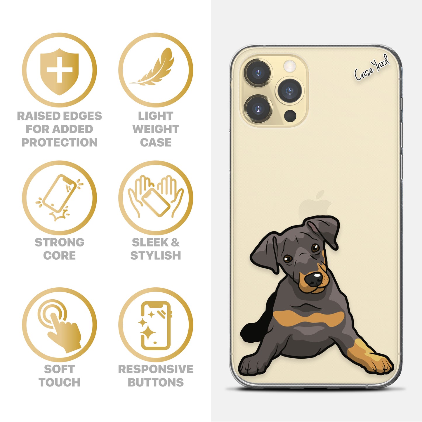 Pincher TPU Clear Phone Case for iPhone & Samsung Phones
