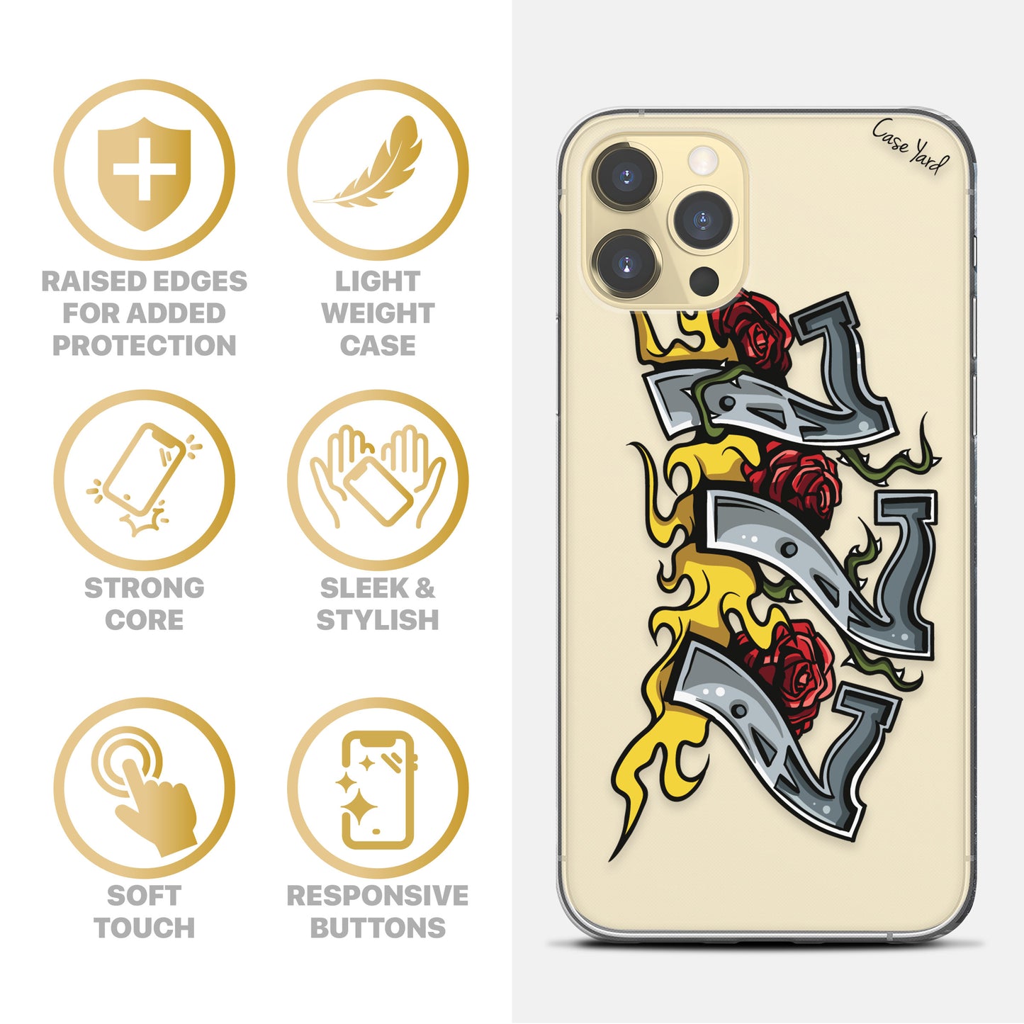 777 TPU Clear Phone Case for iPhone & Samsung Phones