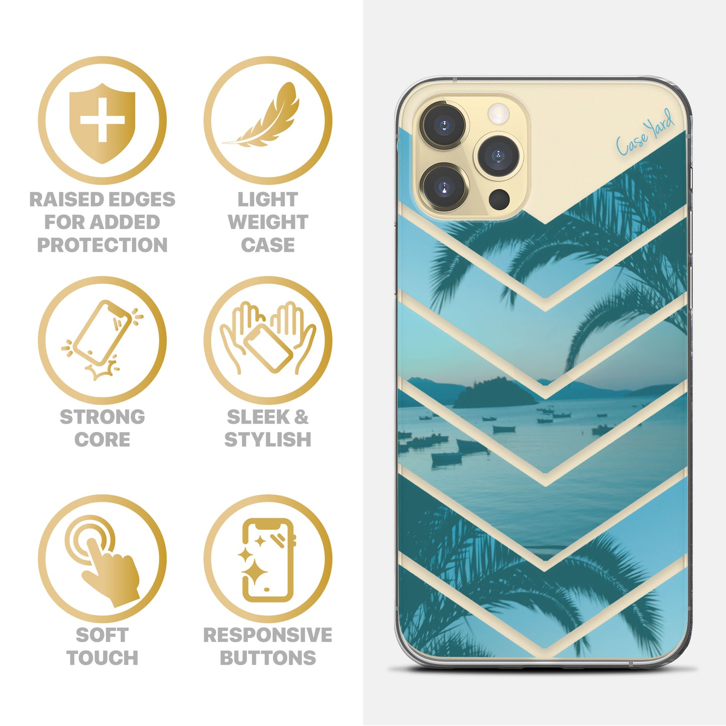 Paradise TPU Clear Phone Case for iPhone & Samsung Phones