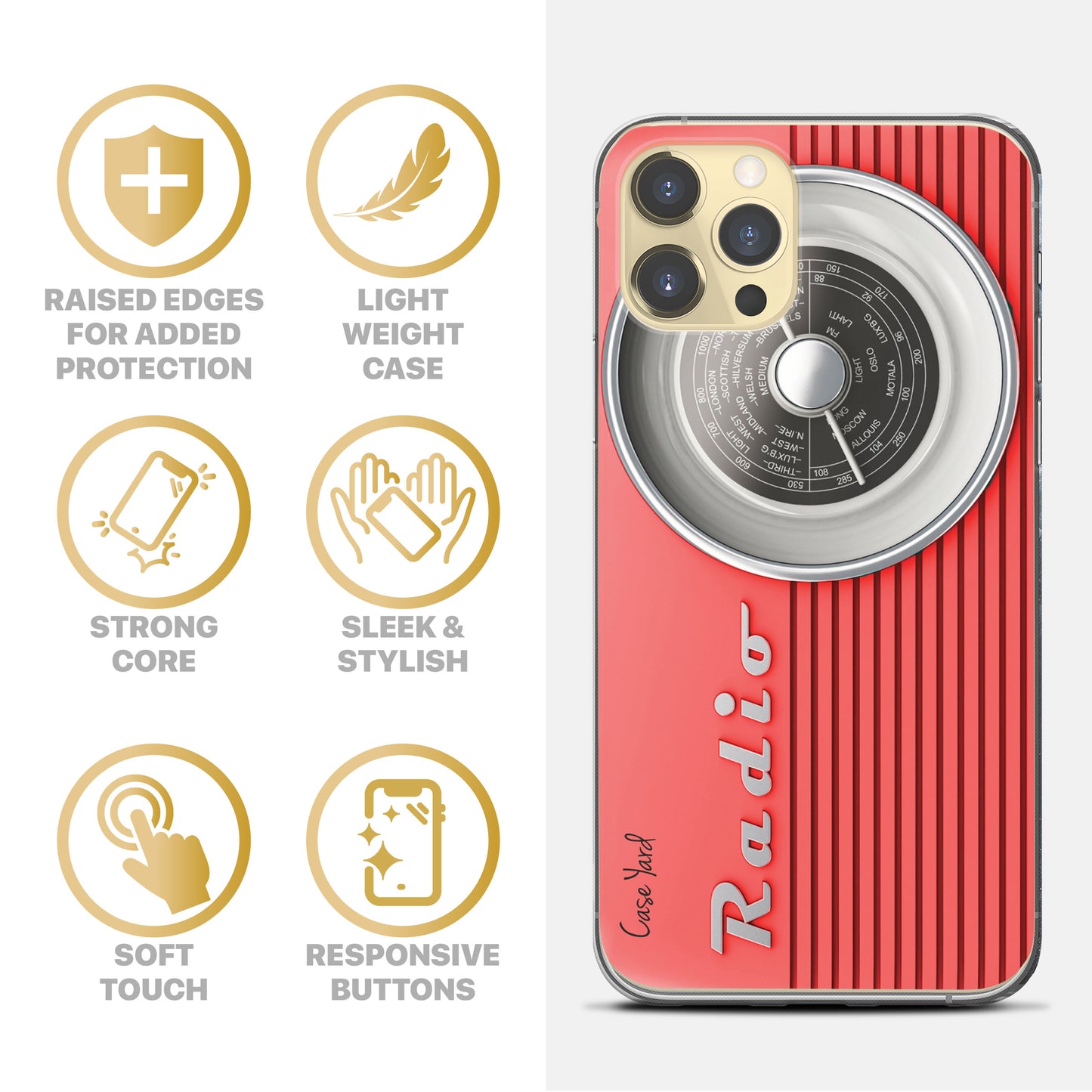 Radio TPU Clear Phone Case for iPhone & Samsung Phones