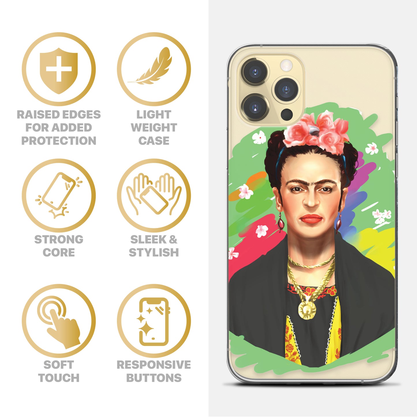 Frida TPU Clear Phone Case for iPhone & Samsung Phones