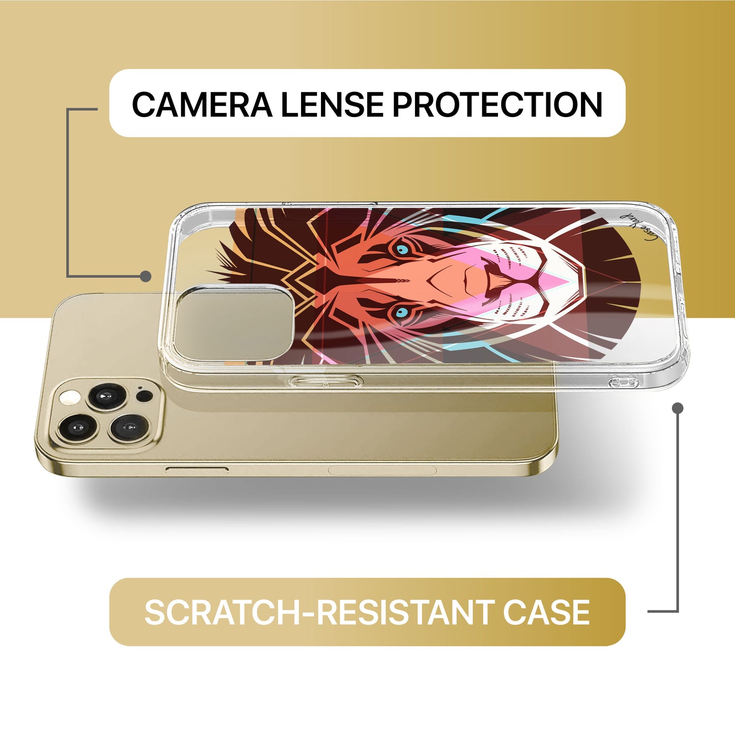Lion Tribal TPU Clear Phone Case for iPhone & Samsung Phones