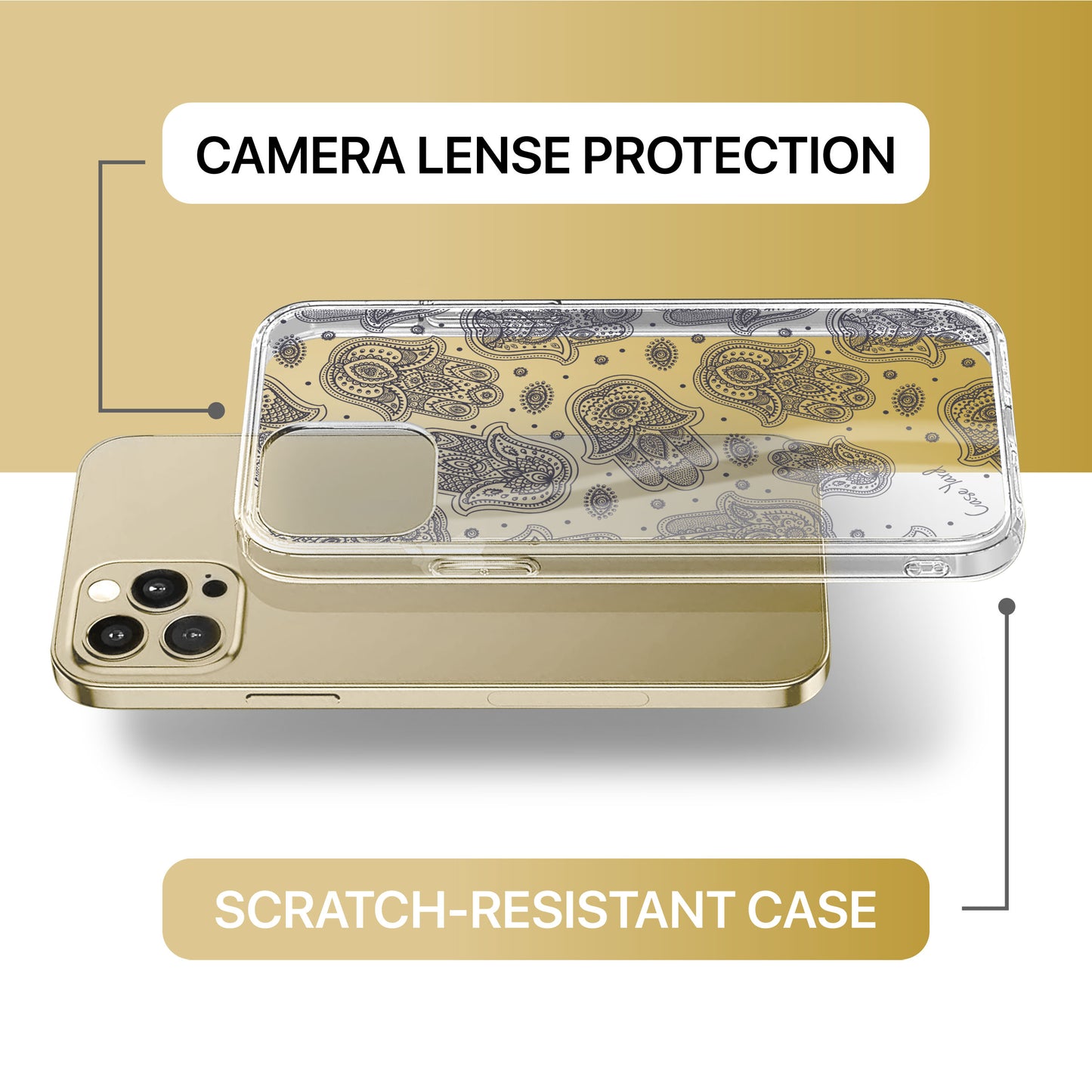 Hamsa Overload TPU Clear Phone Case for iPhone & Samsung Phones