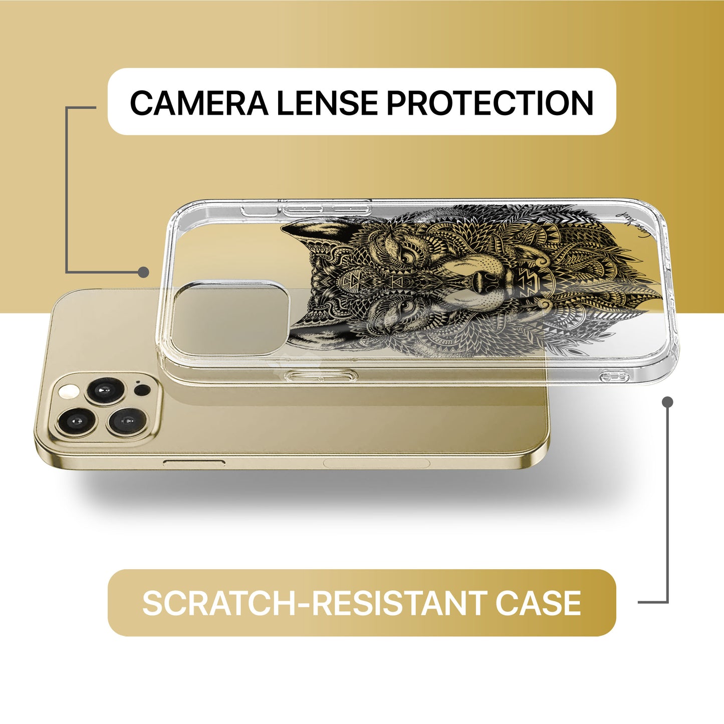 Wolf TPU Clear Phone Case for iPhone & Samsung Phones