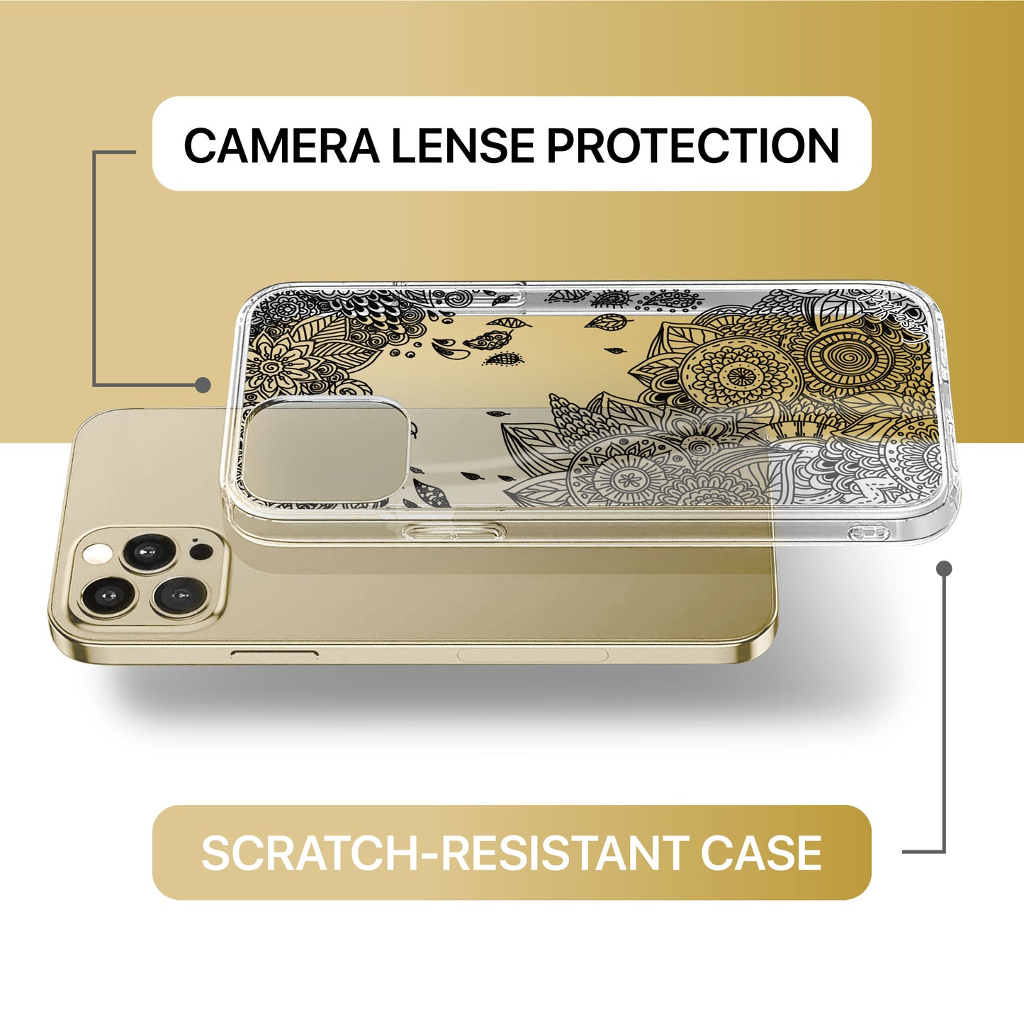 Wind Flower TPU Clear Phone Case for iPhone & Samsung Phones