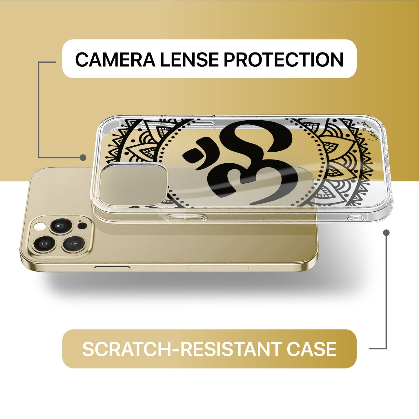 Ohm Mandala TPU Clear Phone Case for iPhone & Samsung Phones