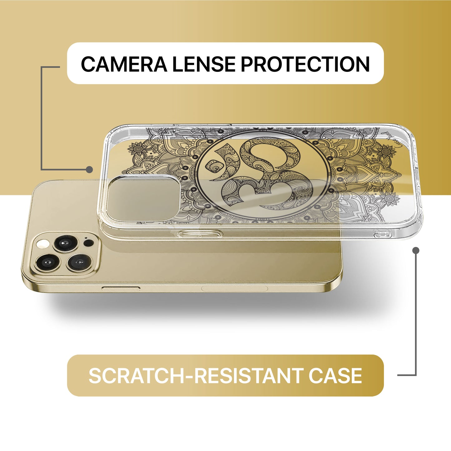 Royal Ohm Mandala TPU Clear Phone Case for iPhone & Samsung Phones