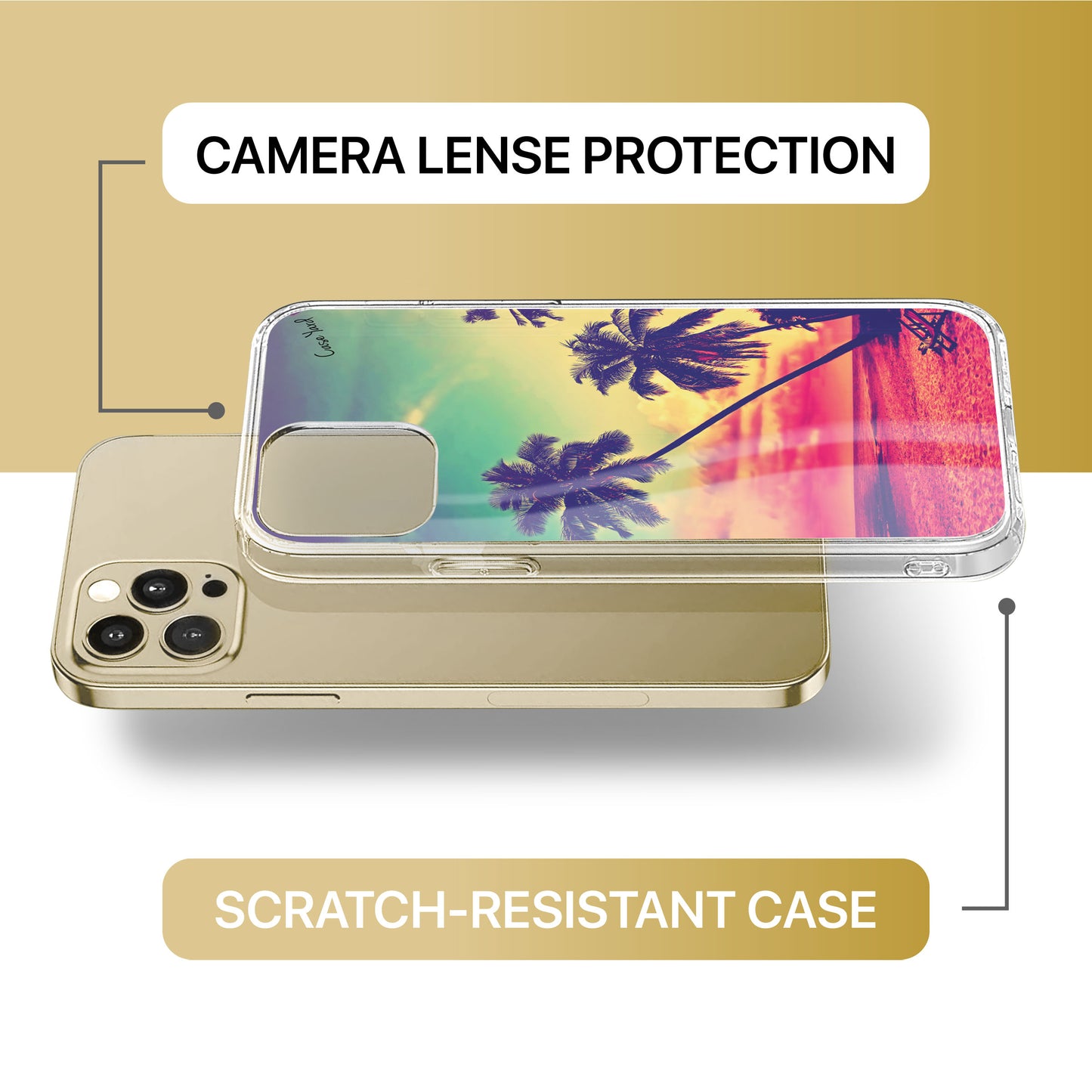 Beach Paradiso TPU Clear Phone Case for iPhone & Samsung Phones