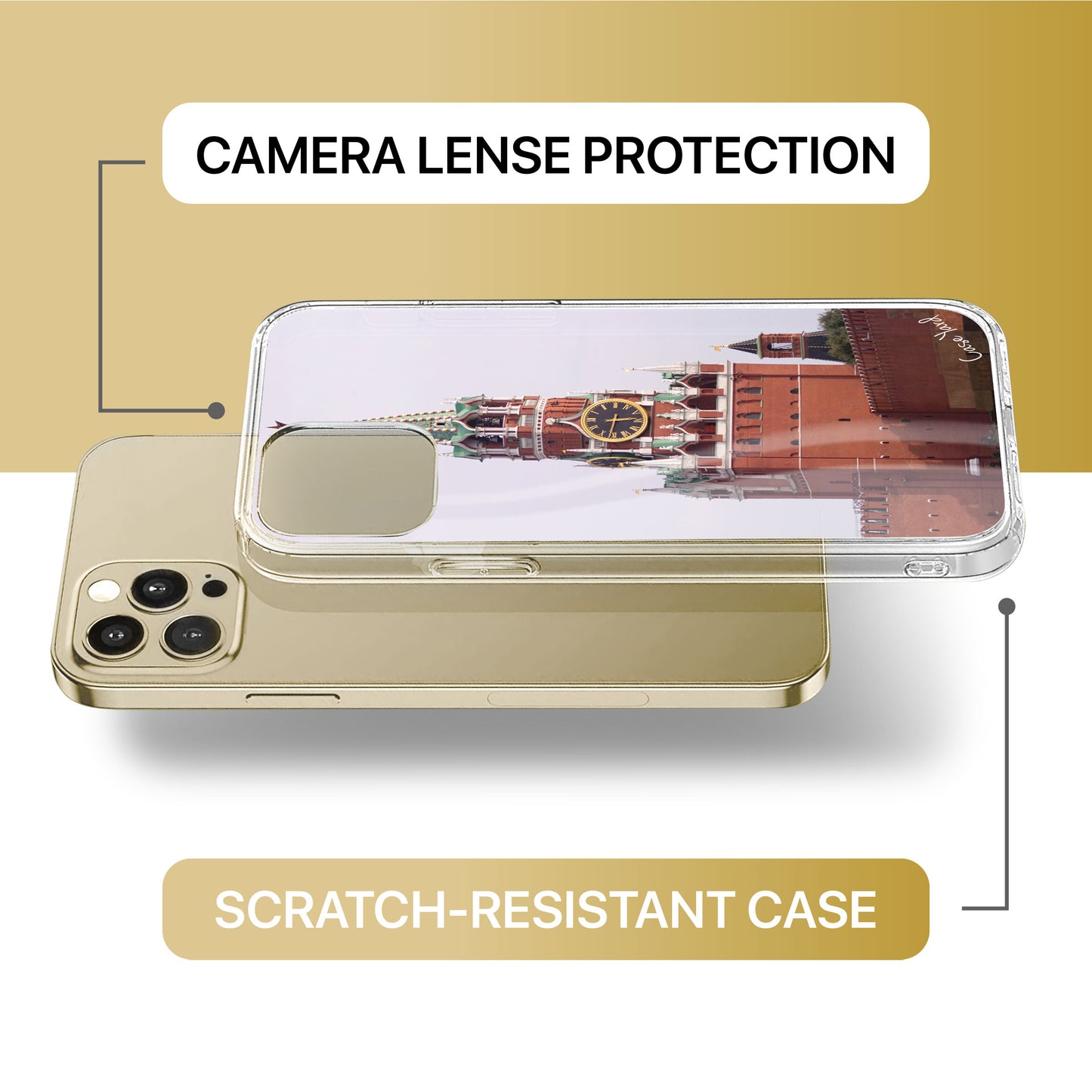 Kremlin TPU Clear Phone Case for iPhone & Samsung Phones