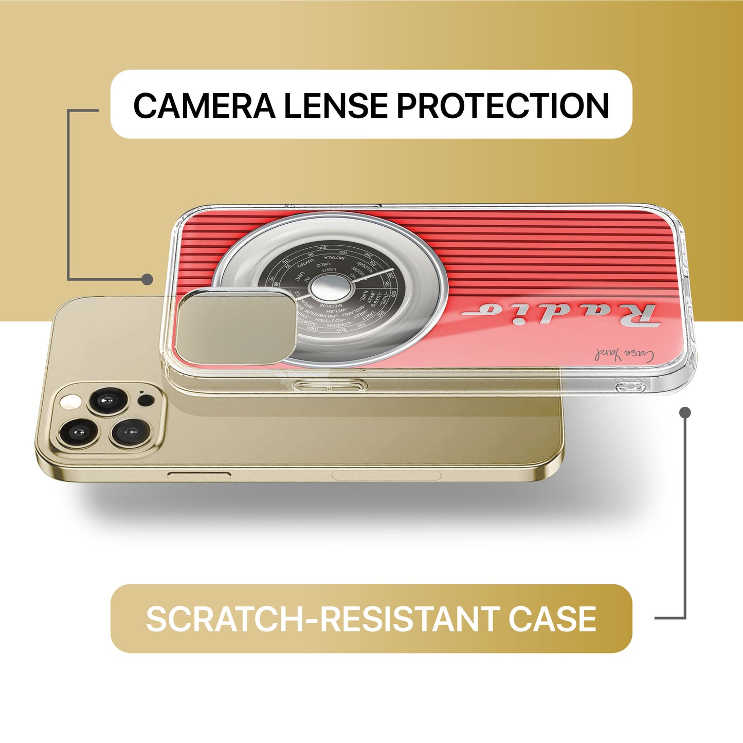 Radio TPU Clear Phone Case for iPhone & Samsung Phones