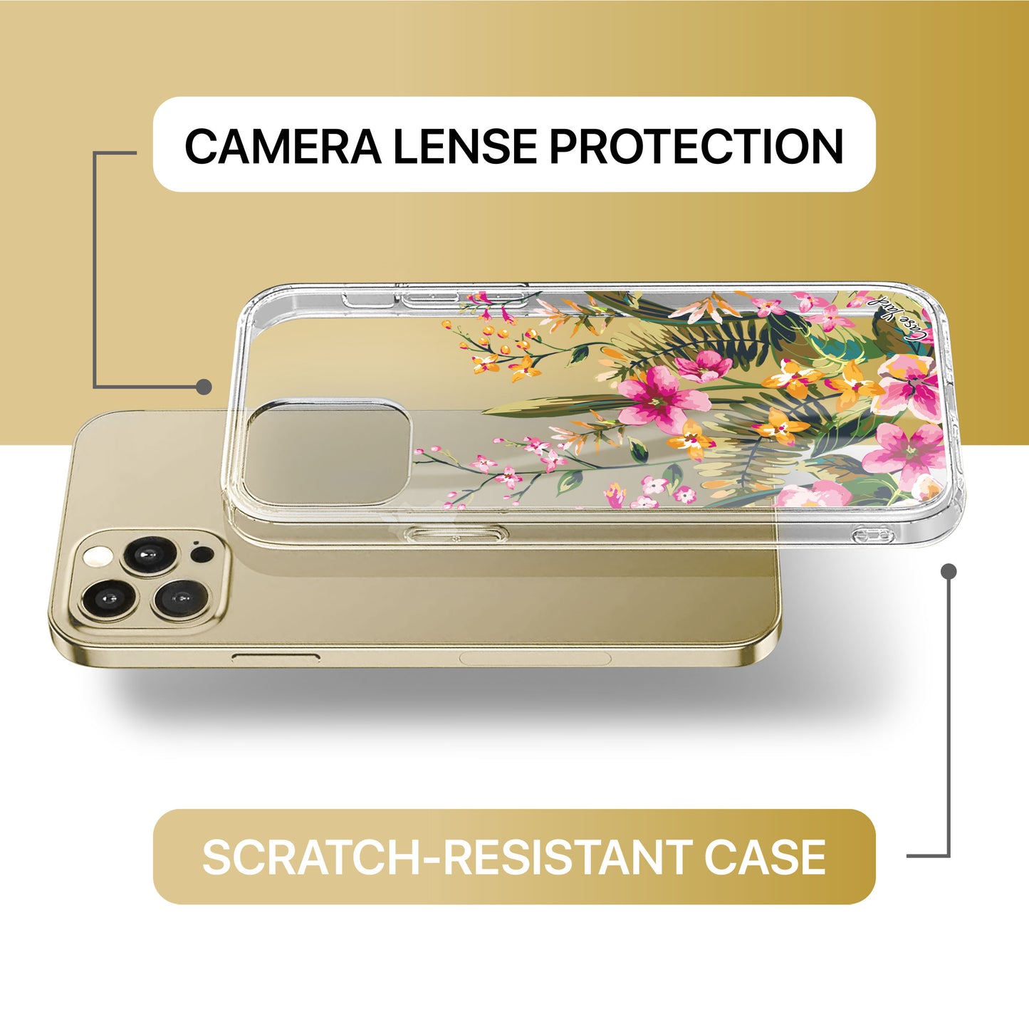Blossom Flower TPU Clear Phone Case for iPhone & Samsung Phones