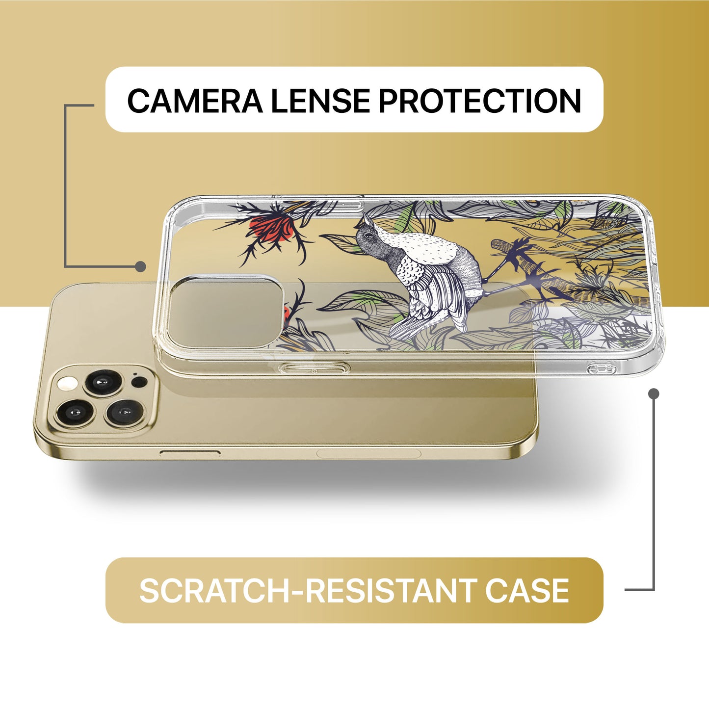 A Little Bird TPU Clear Phone Case for iPhone & Samsung Phones