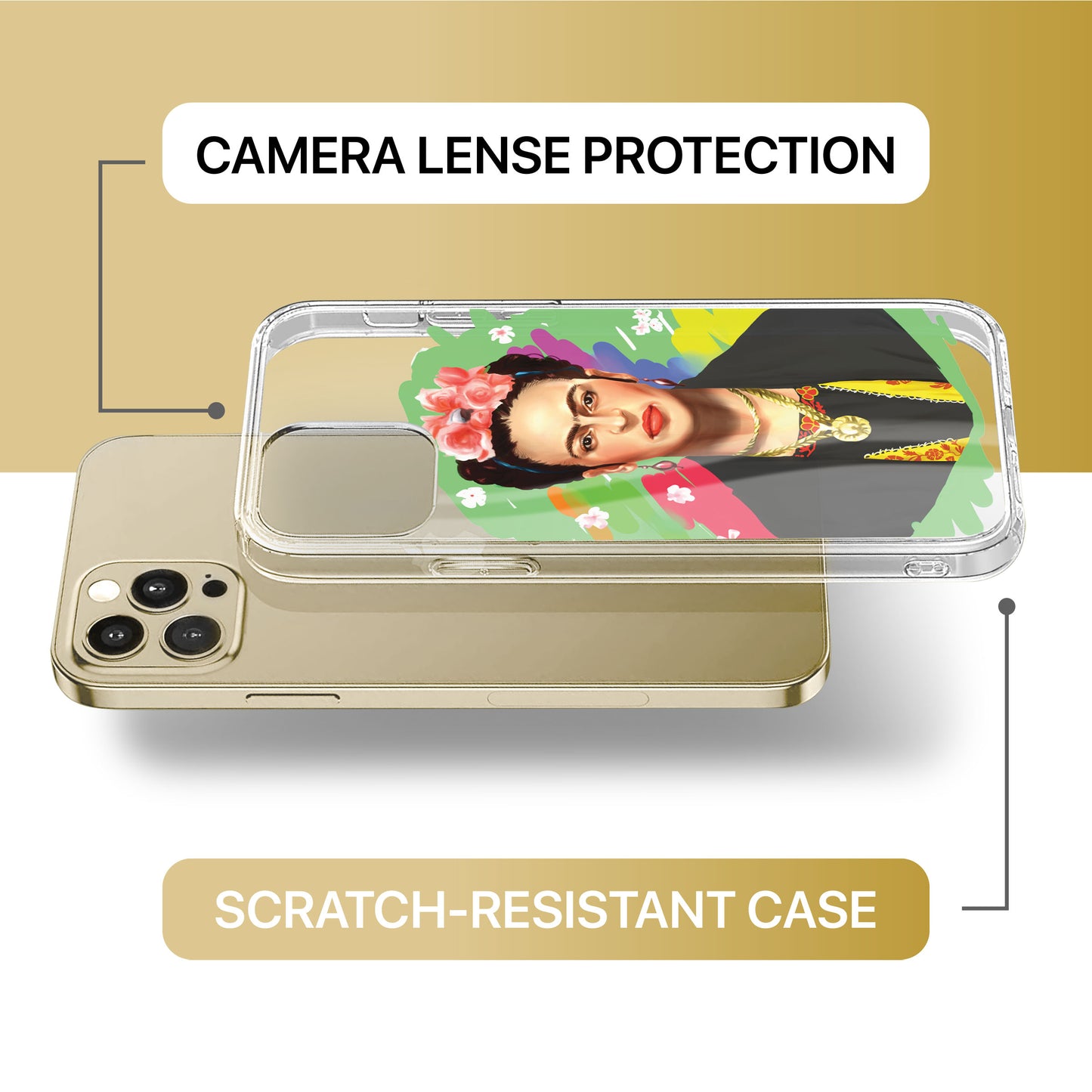 Frida TPU Clear Phone Case for iPhone & Samsung Phones