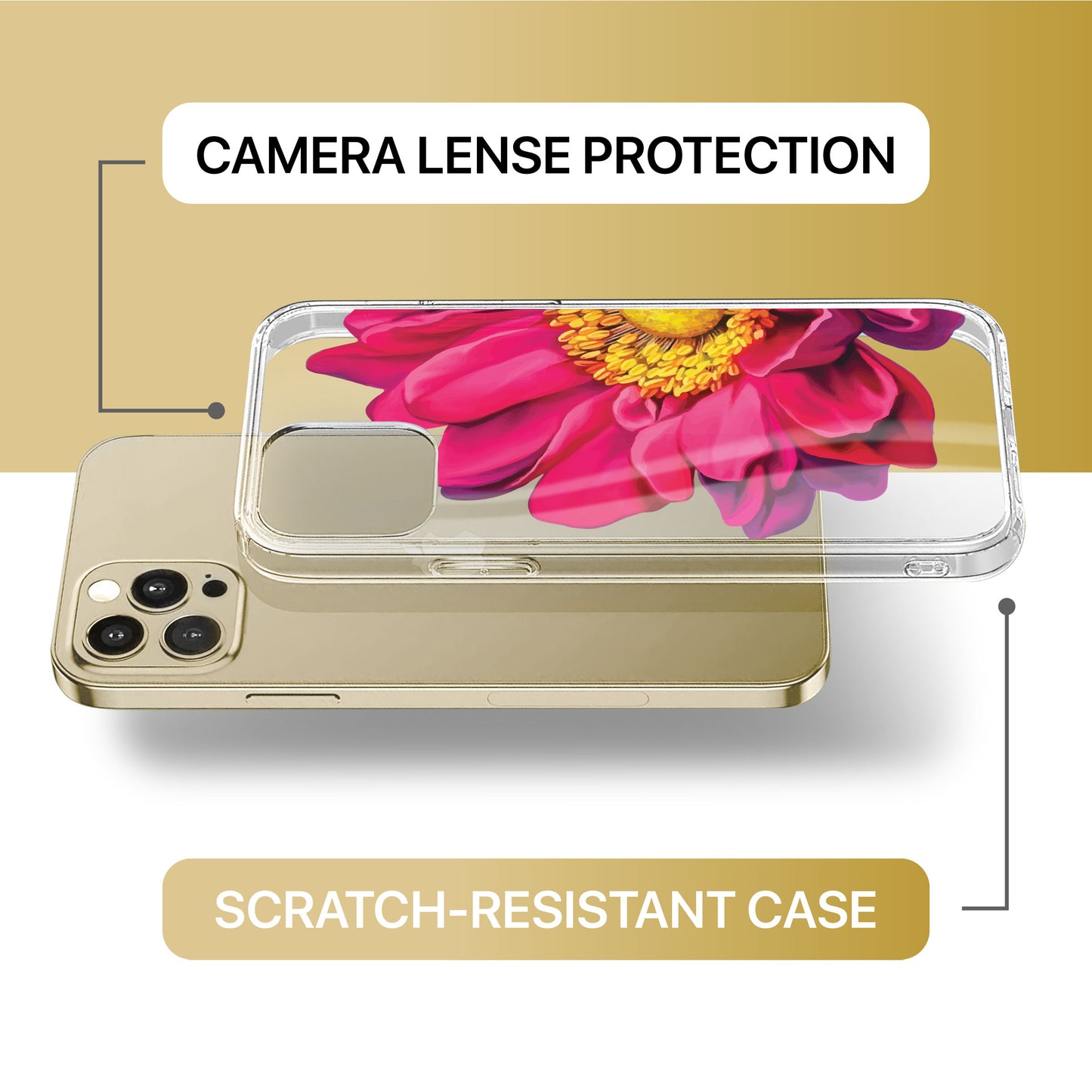 Spring Flower TPU Clear Phone Case for iPhone & Samsung Phones