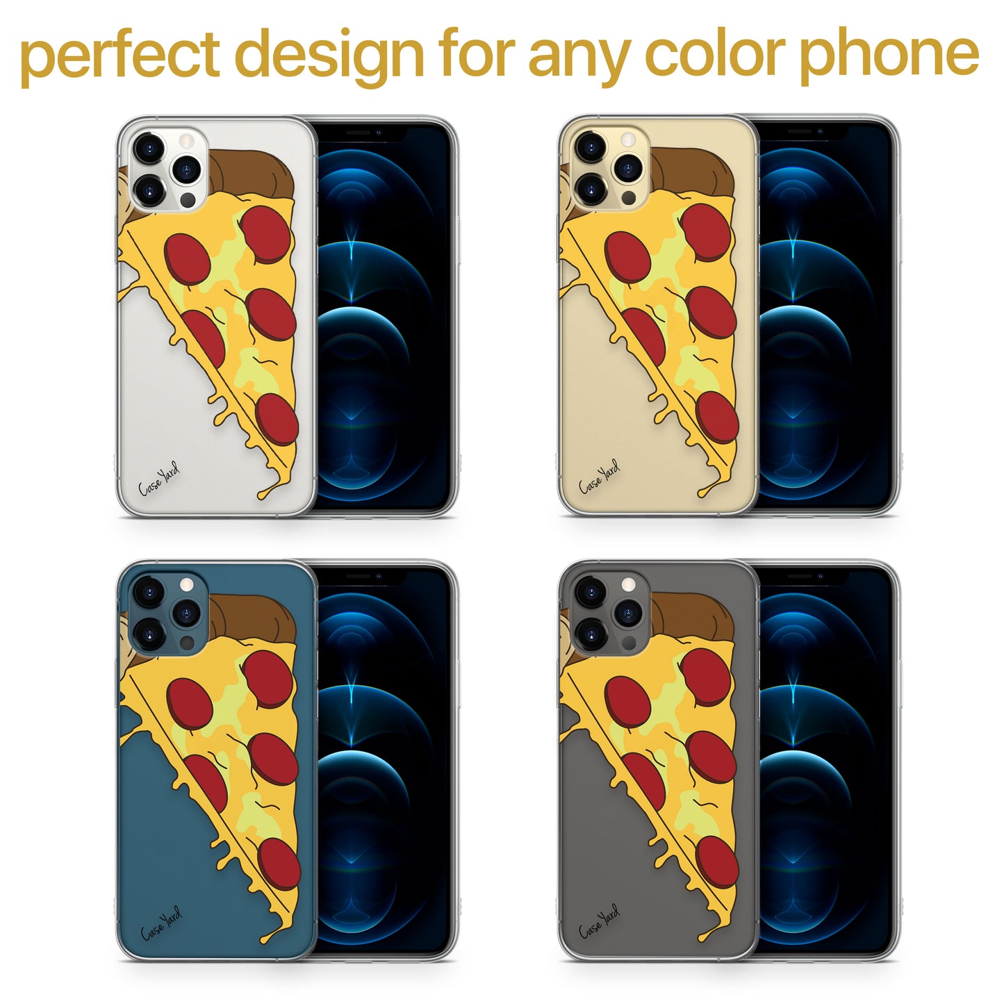 Pizza Slice TPU Clear Phone Case for iPhone & Samsung Phones