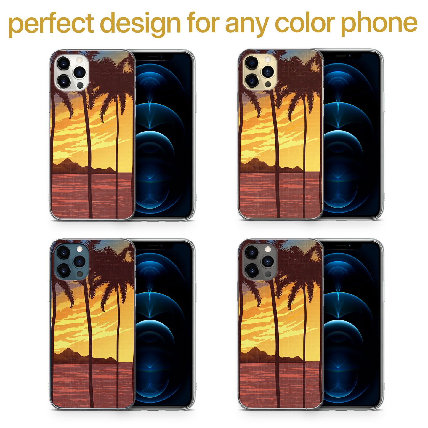 Hawaii TPU Clear Phone Case for iPhone & Samsung Phones