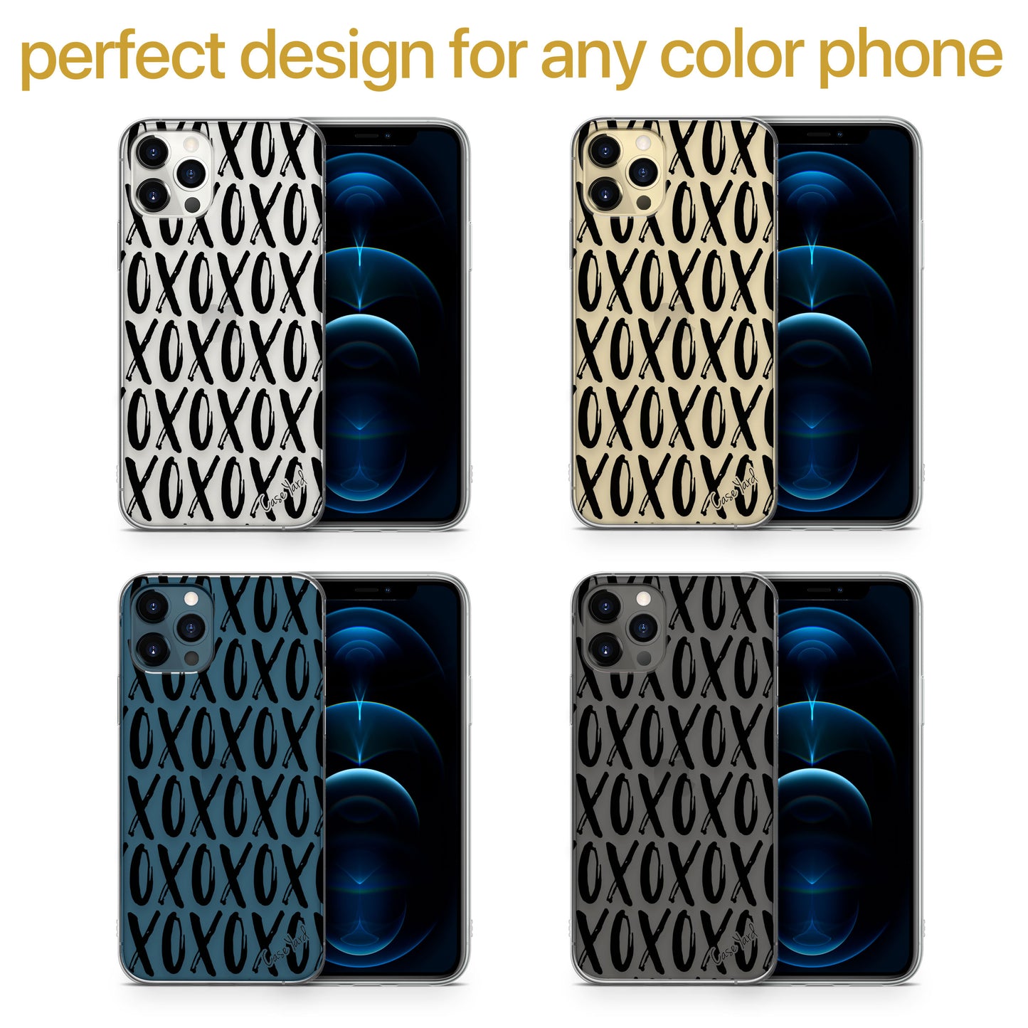 XOXO TPU Clear Phone Case for iPhone & Samsung Phones