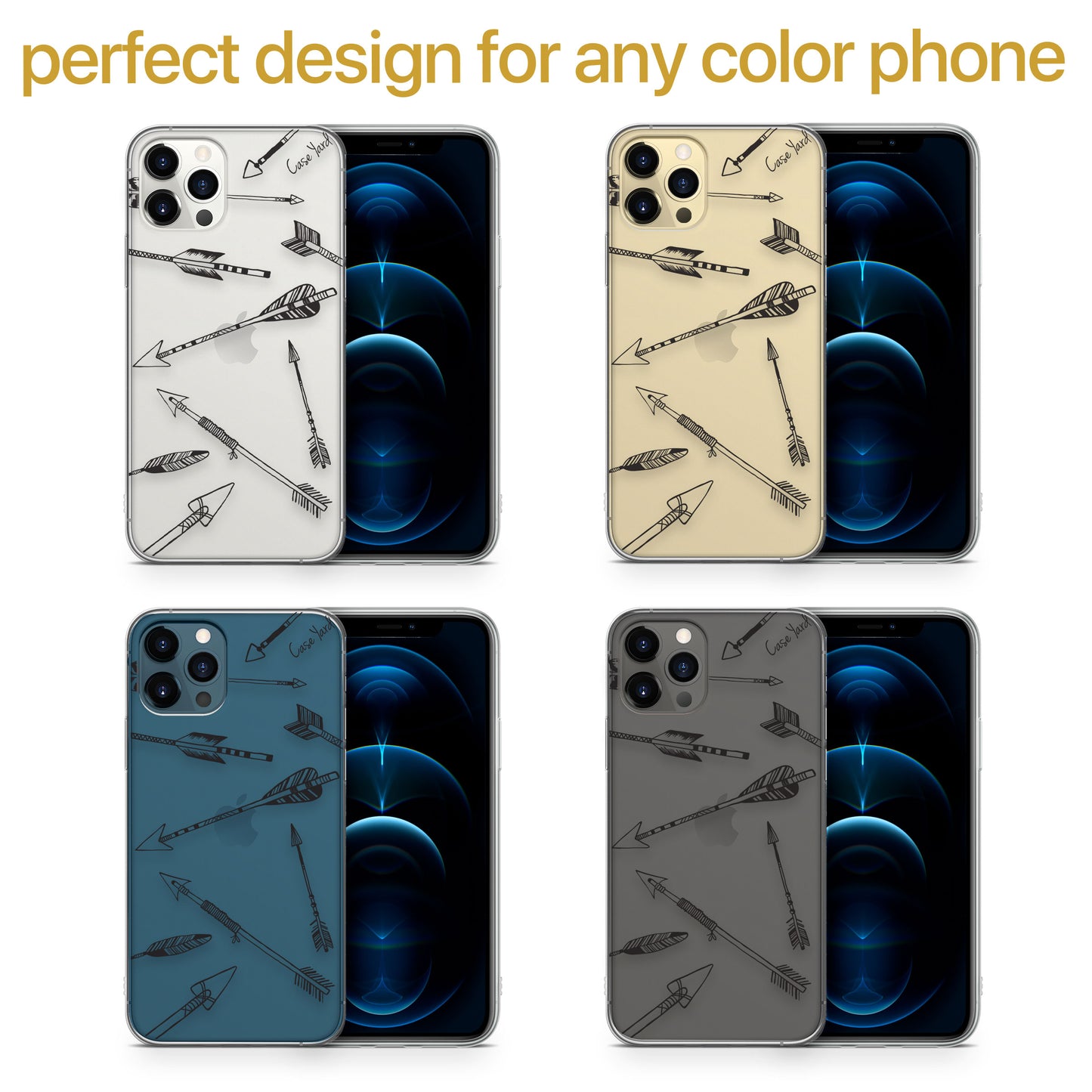 Arrows TPU Clear Phone Case for iPhone & Samsung Phones