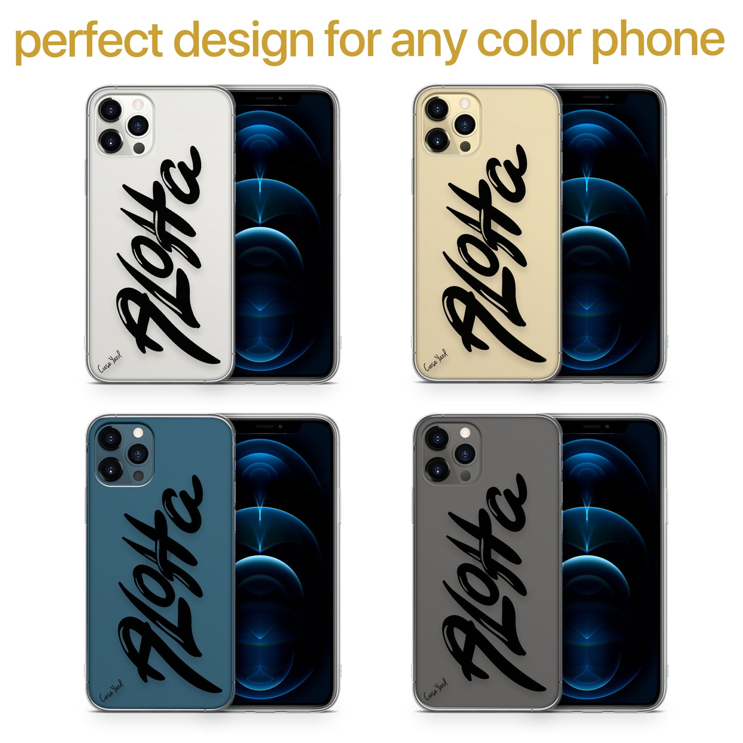 Aloha TPU Clear Phone Case for iPhone & Samsung Phones