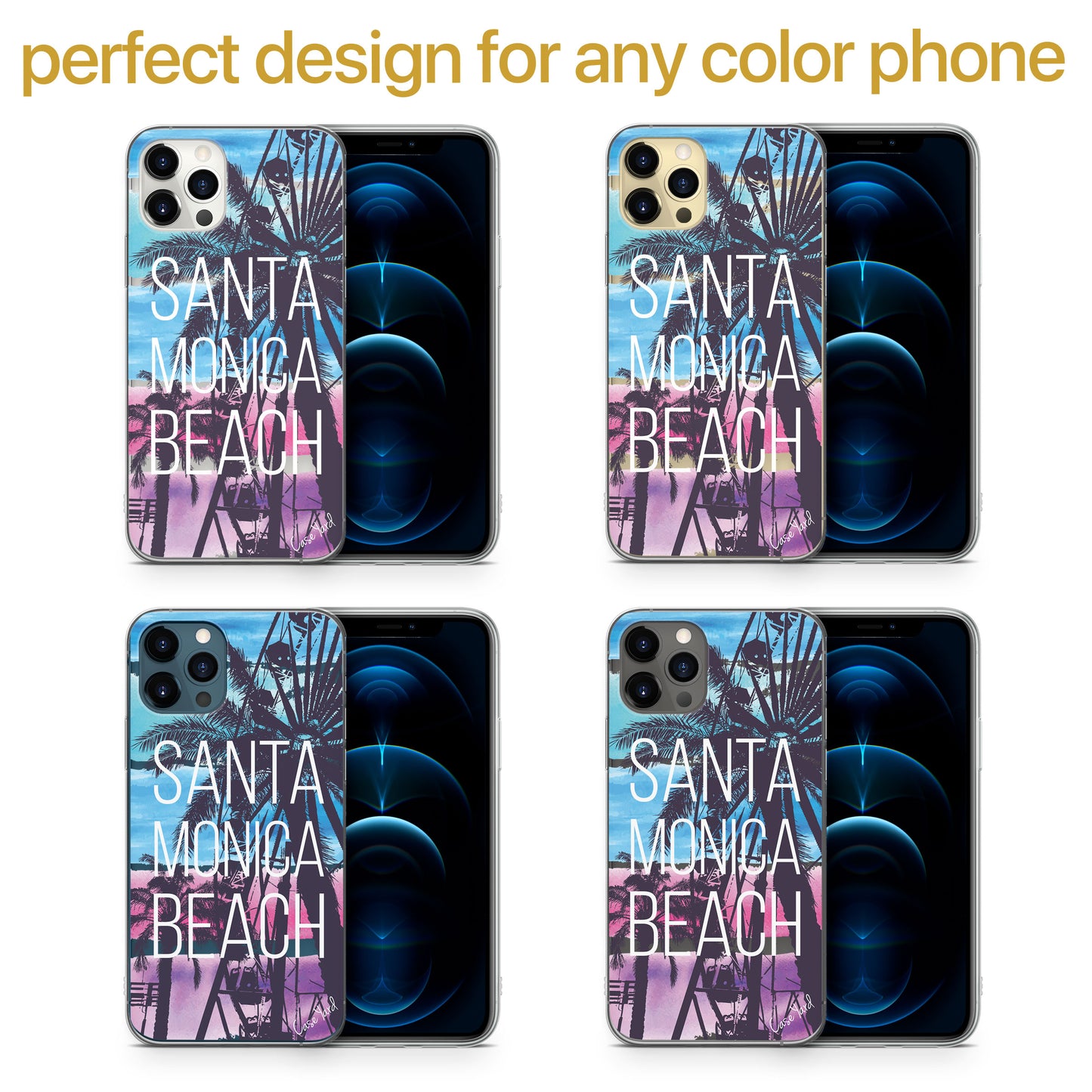 Santa Monica TPU Clear Phone Case for iPhone & Samsung Phones