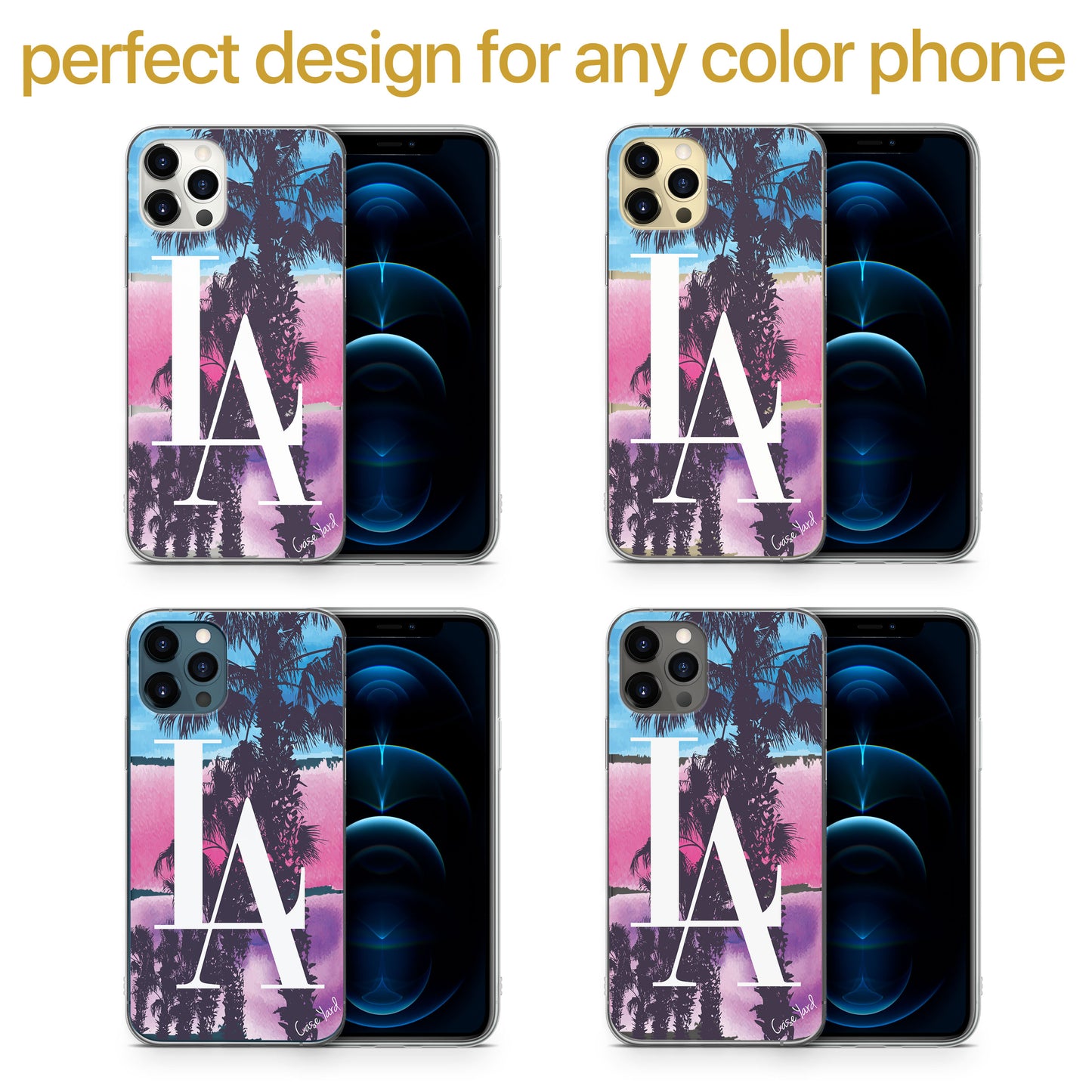 LA TPU Clear Phone Case for iPhone & Samsung Phones