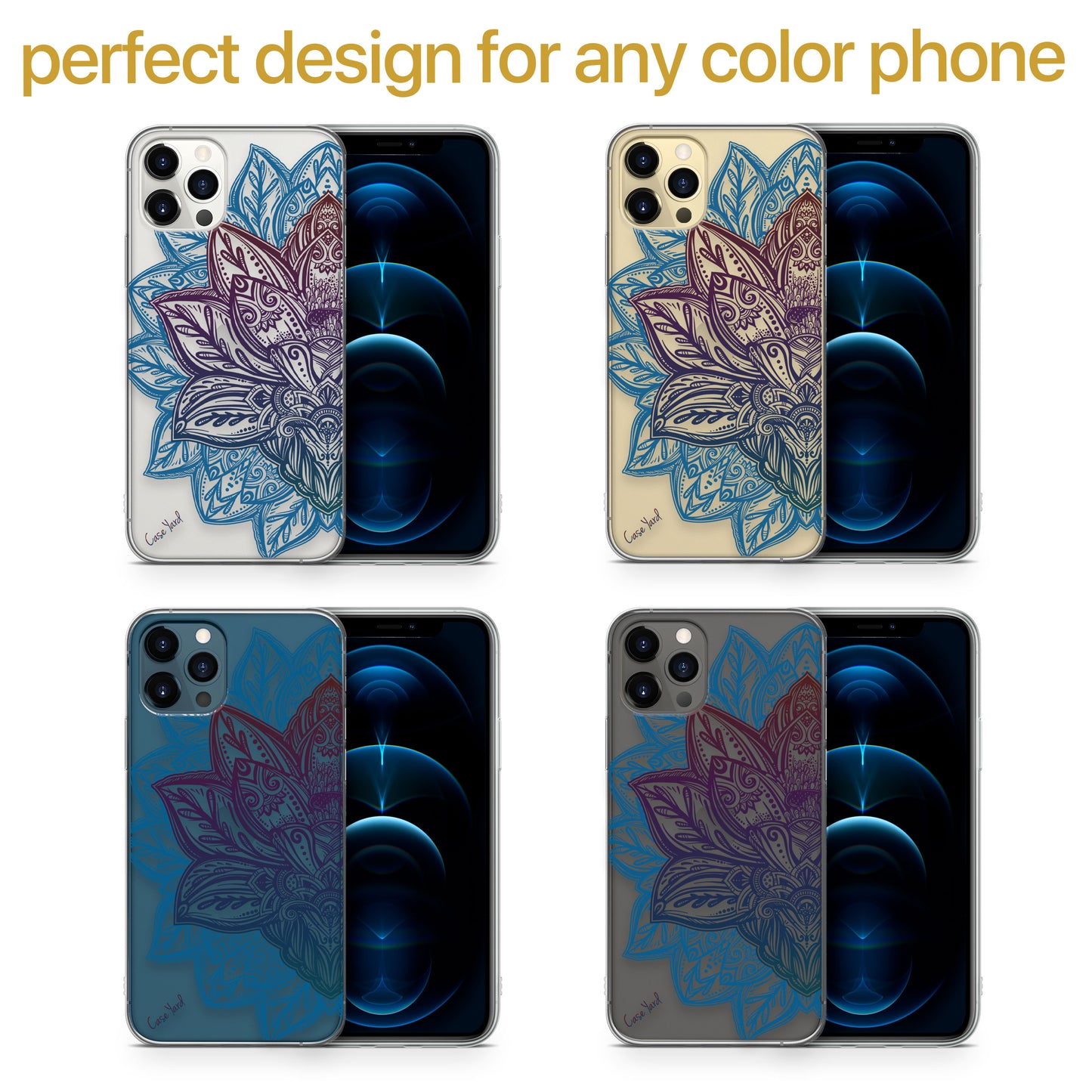 Astra Mandala TPU Clear Phone Case for iPhone & Samsung Phones