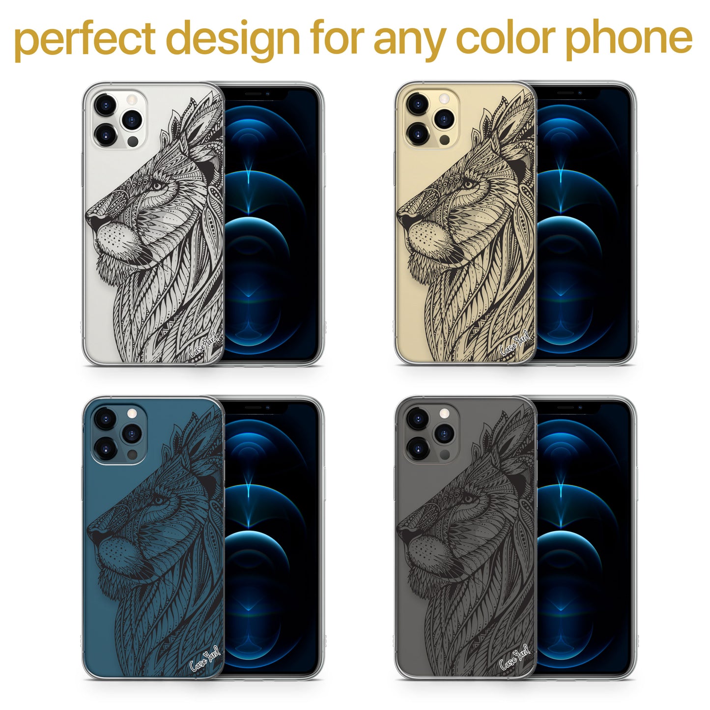Tribal Leonesse TPU Clear Phone Case for iPhone & Samsung Phones