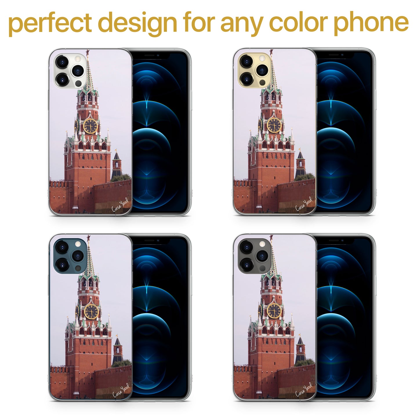 Kremlin TPU Clear Phone Case for iPhone & Samsung Phones