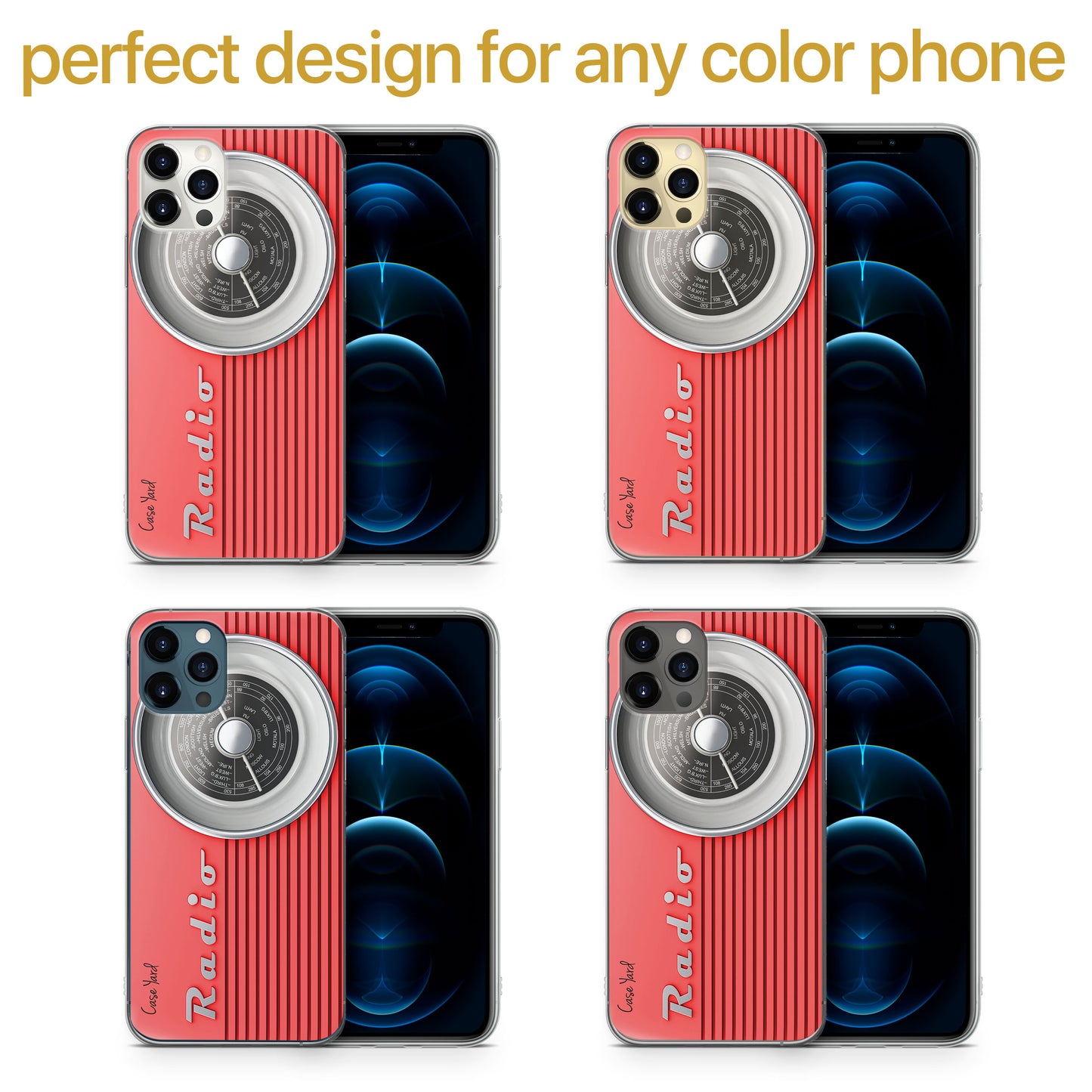 Radio TPU Clear Phone Case for iPhone & Samsung Phones