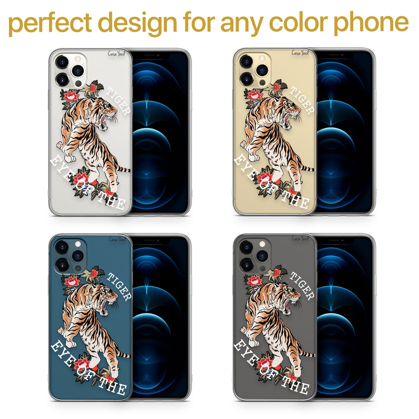 Eye of the Tiger TPU Clear Phone Case for iPhone & Samsung Phones