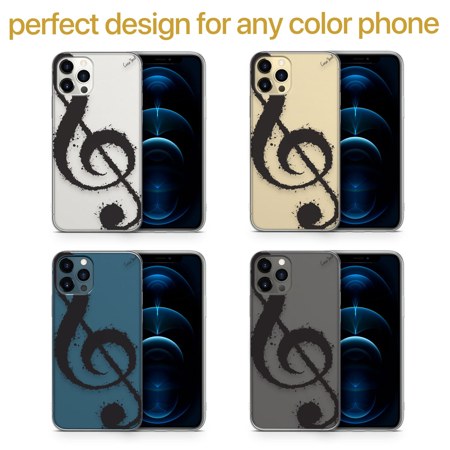 Music Is The Answer TPU Clear Phone Case for iPhone & Samsung Phones