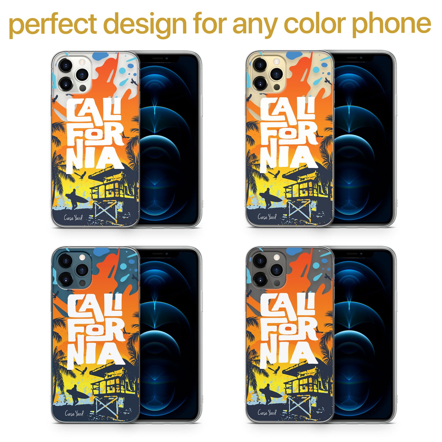 California Lifeguard TPU Clear Phone Case for iPhone & Samsung Phones