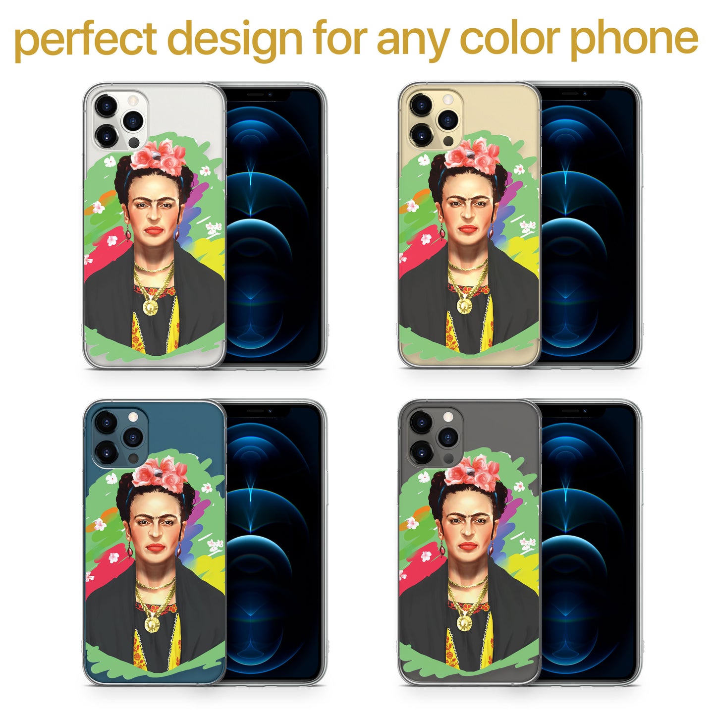 Frida TPU Clear Phone Case for iPhone & Samsung Phones
