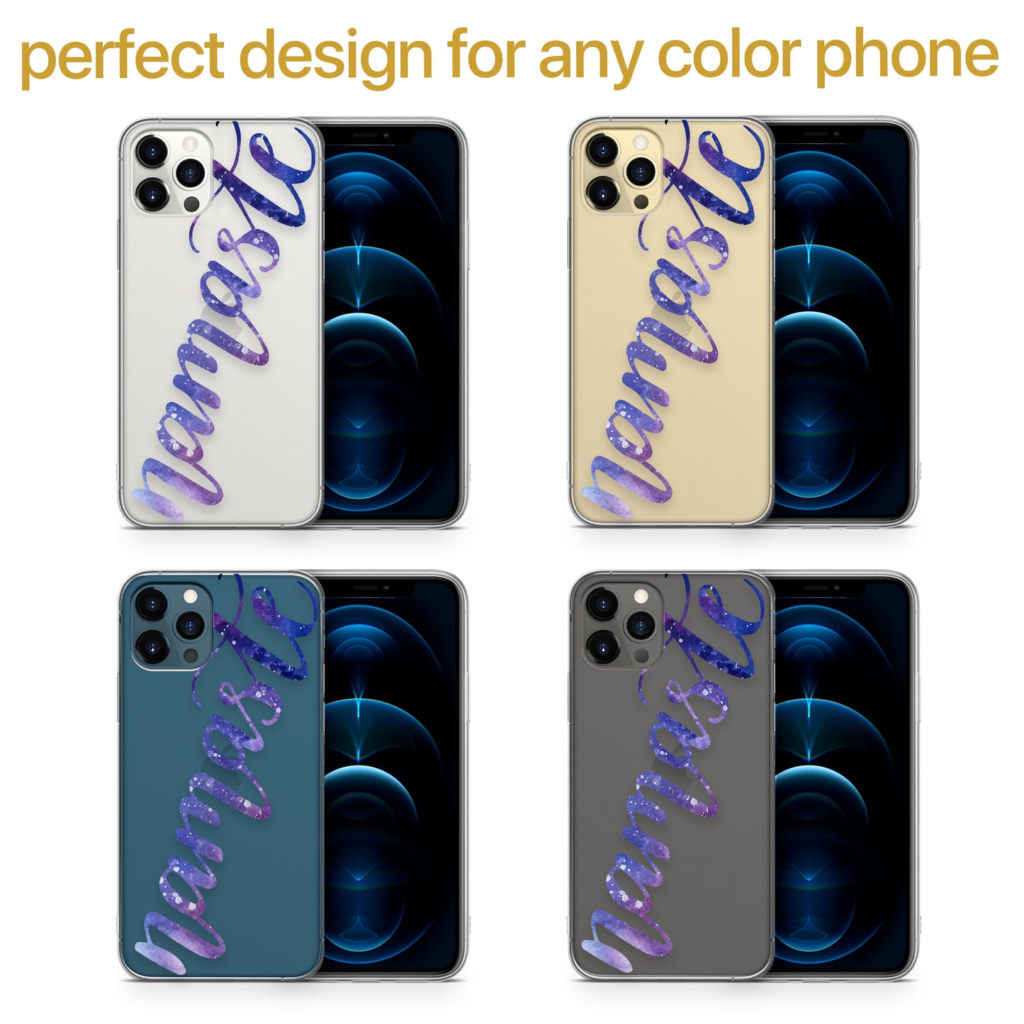 Namaste TPU Clear Phone Case for iPhone & Samsung Phones