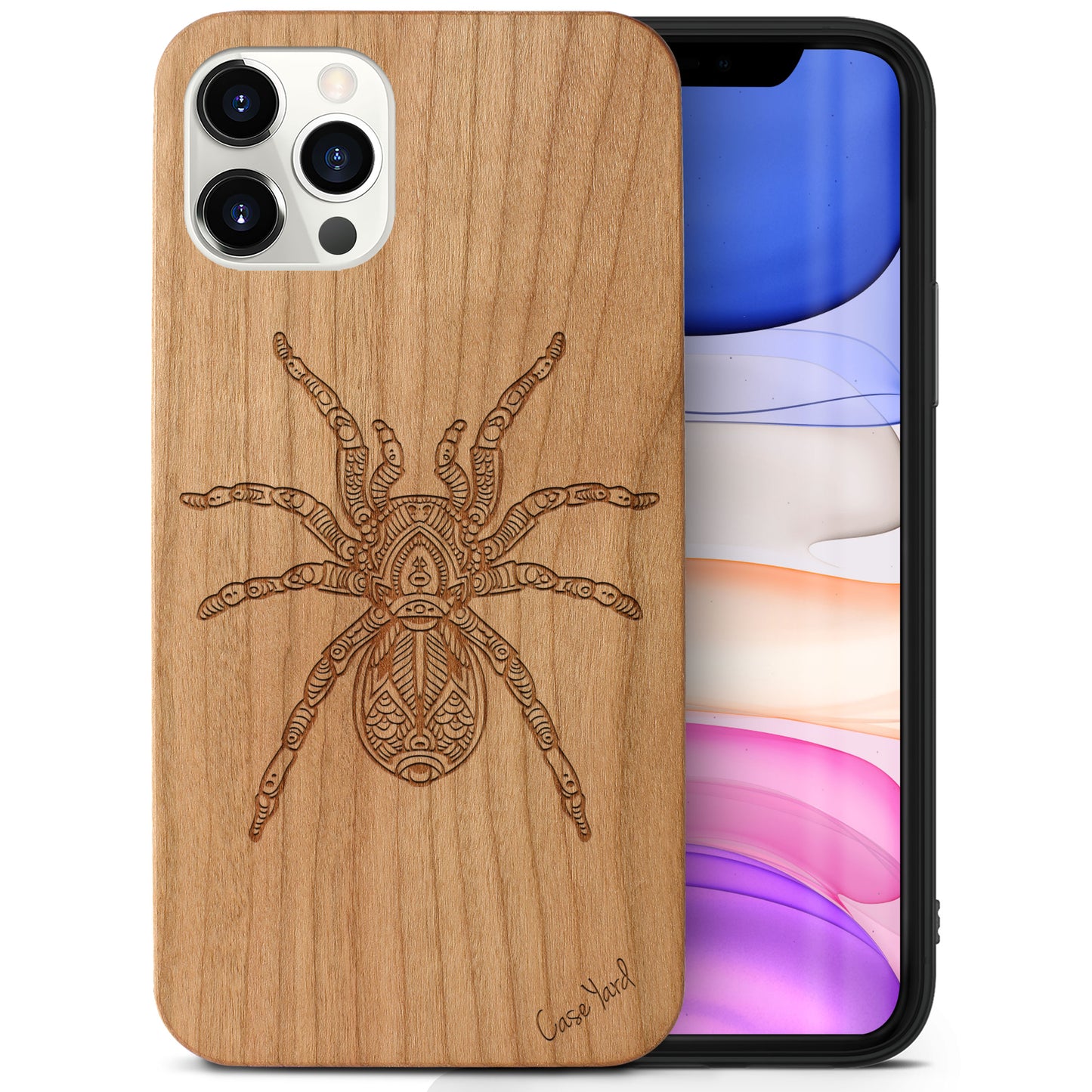 Tarantula Wooden Laser Engraved Phone Case for iPhone