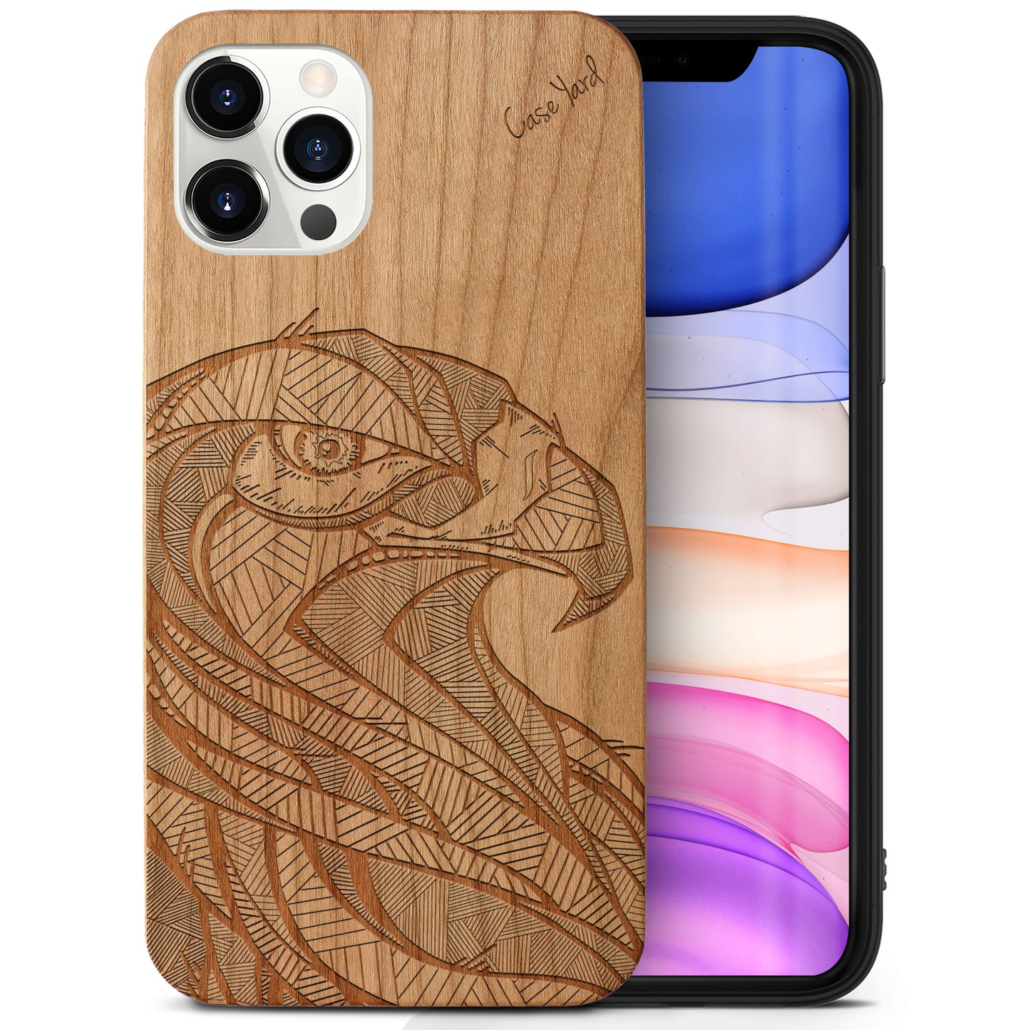 Eagle Wooden Laser Engraved Phone Case for iPhone