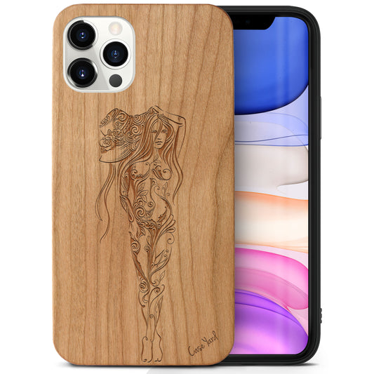Tribal Girl Wooden Laser Engraved Phone Case for iPhone