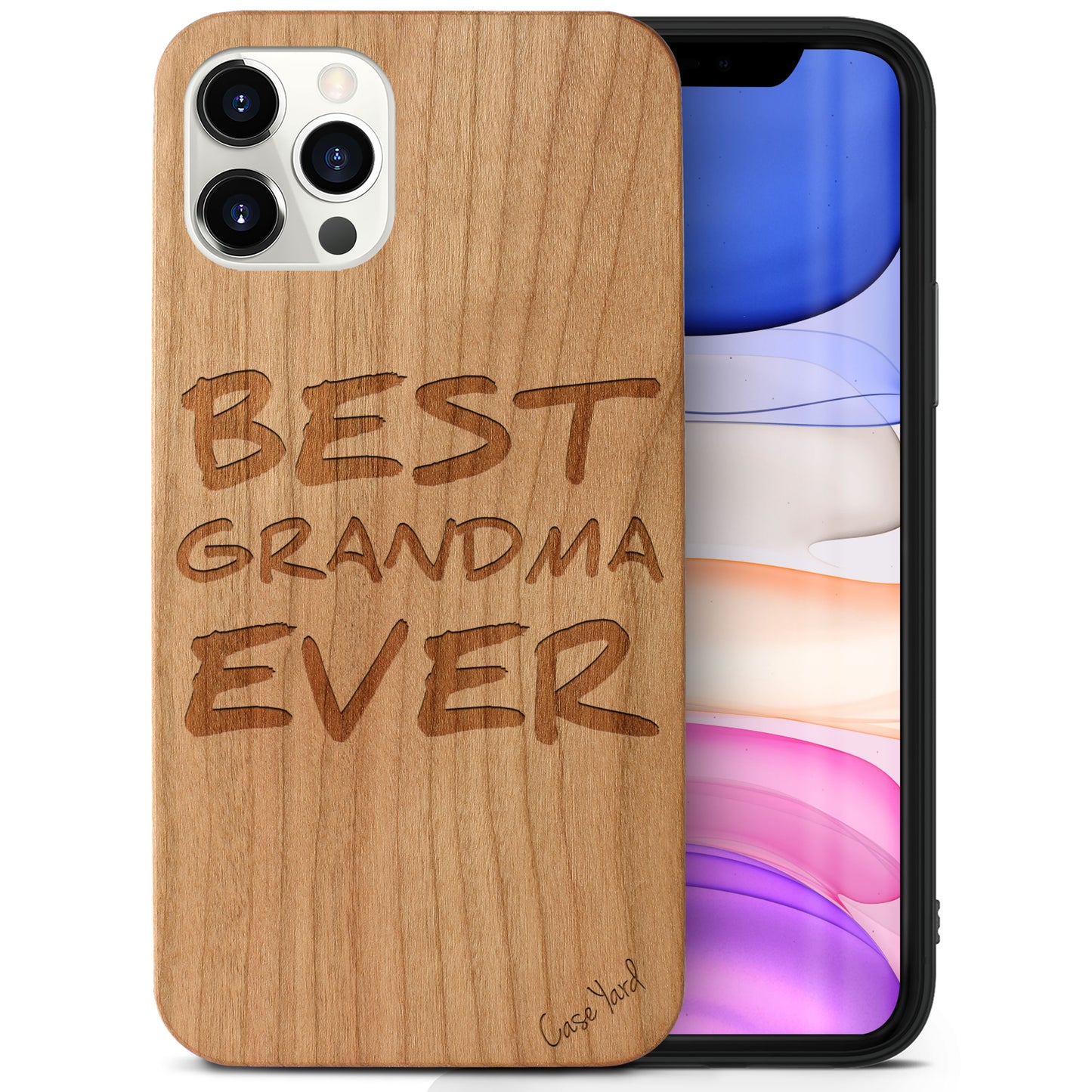 Best Grandma Ever Wooden Laser Engraved Phone Case for iPhone & Samsung Phones
