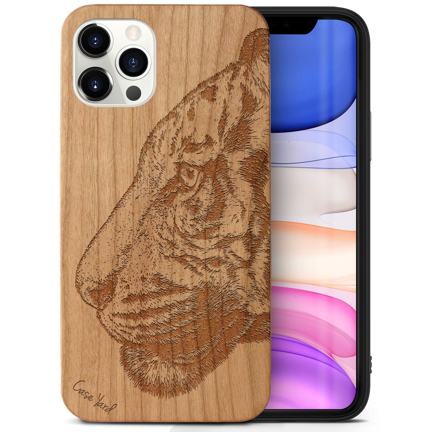Bengal Tiger Wooden Laser Engraved Phone Case for iPhone & Samsung Phones