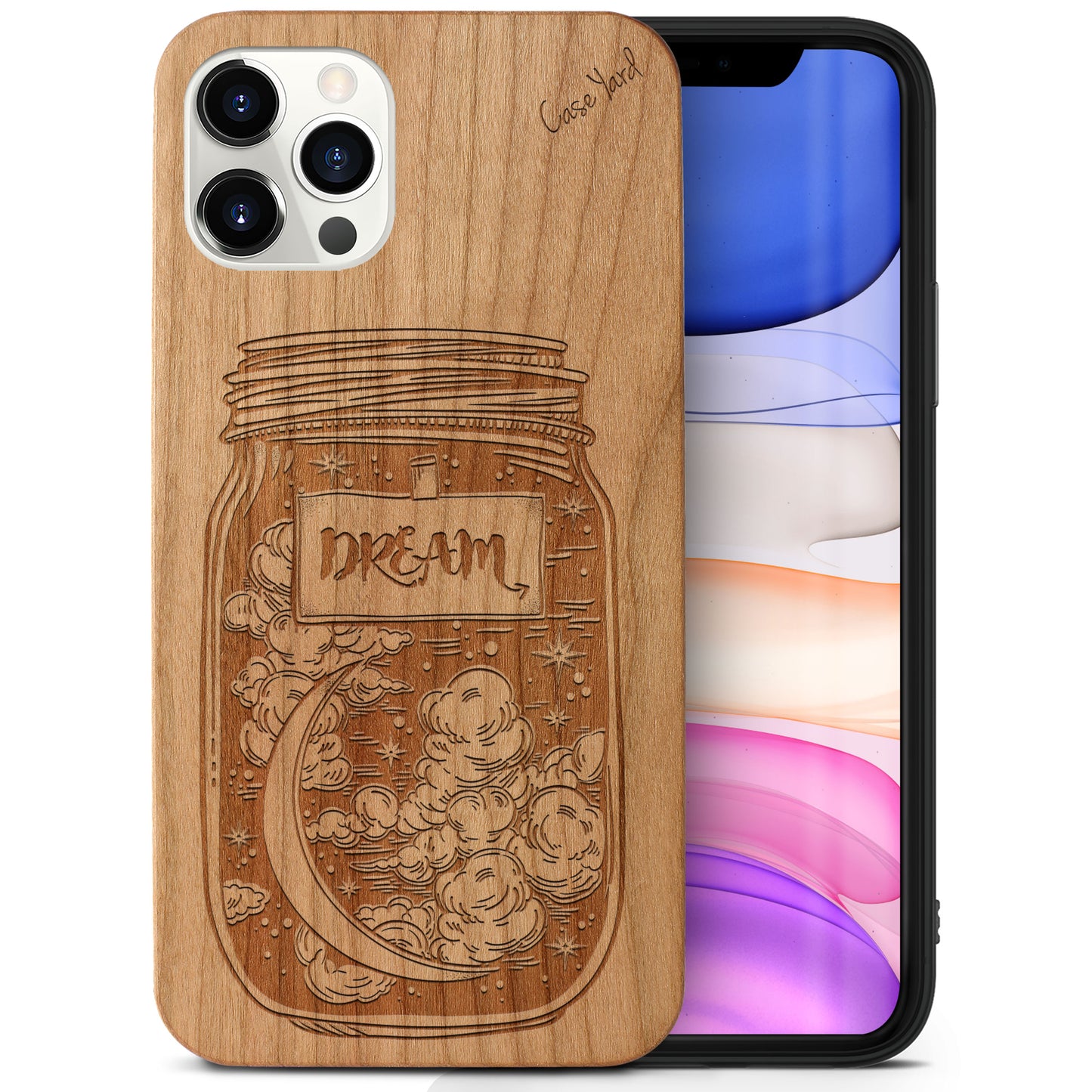 Jar of Dreams Wooden Laser Engraved Phone Case