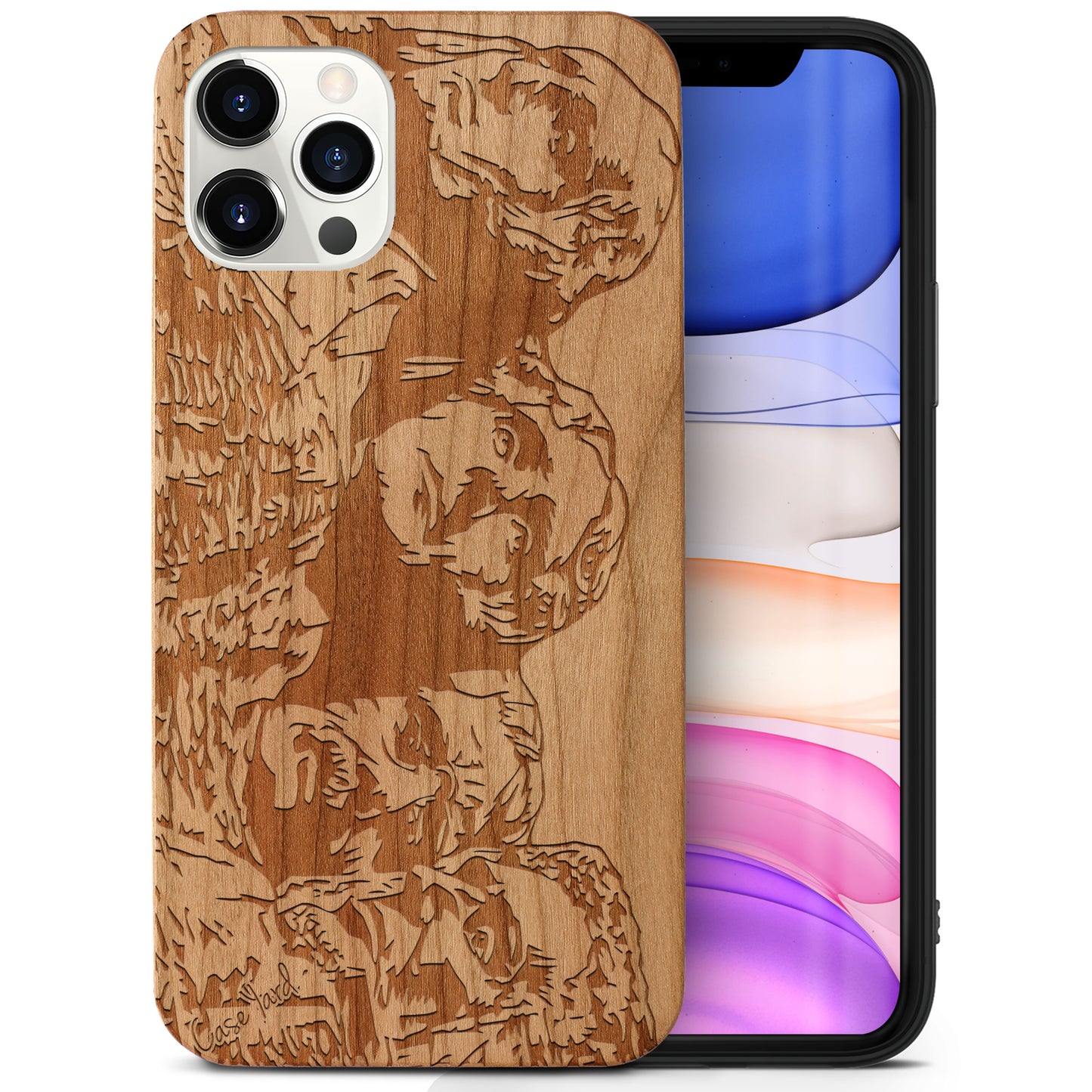 Mount Rushmore Wooden Laser Engraved Phone Case for iPhone