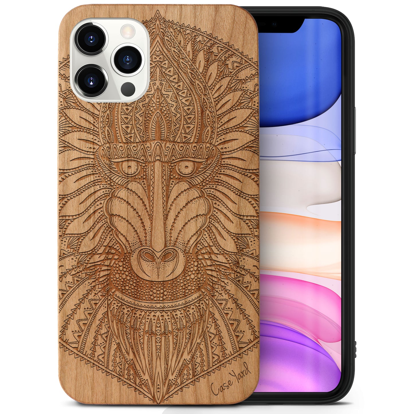Baboon Monkey Wooden Laser Engraved Phone Case