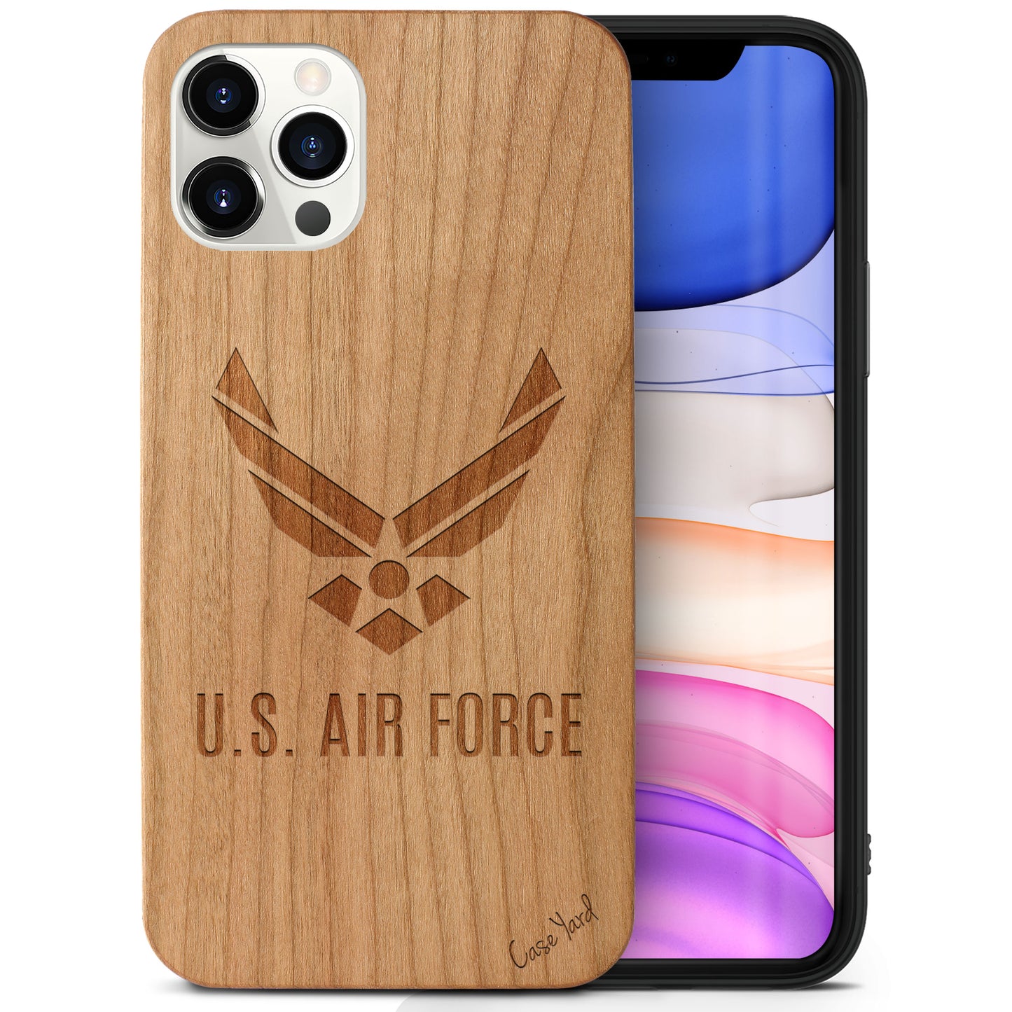 Air Force 1 Wooden Laser Engraved Phone Case