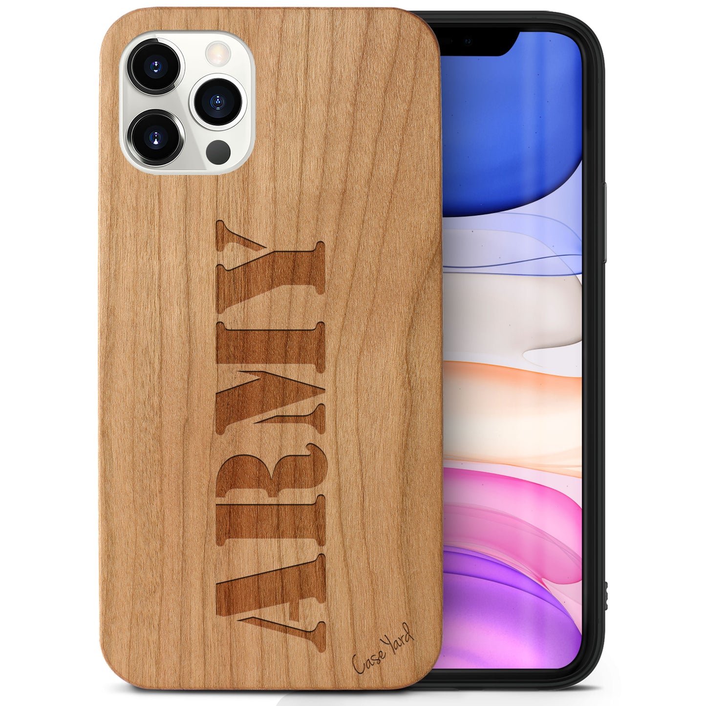 US Army Stencil Wooden Laser Engraved Phone Case for iPhone